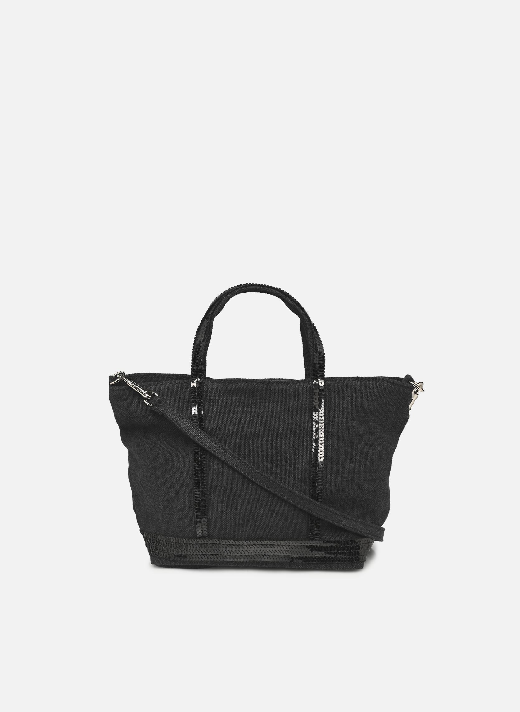 Cabas Cabas XS Bandoulière en Lin et Paillette femme noir Vanessa Bruno Cabas Cabas XS Bandoulière en Lin et Paillette femme noir NOIR