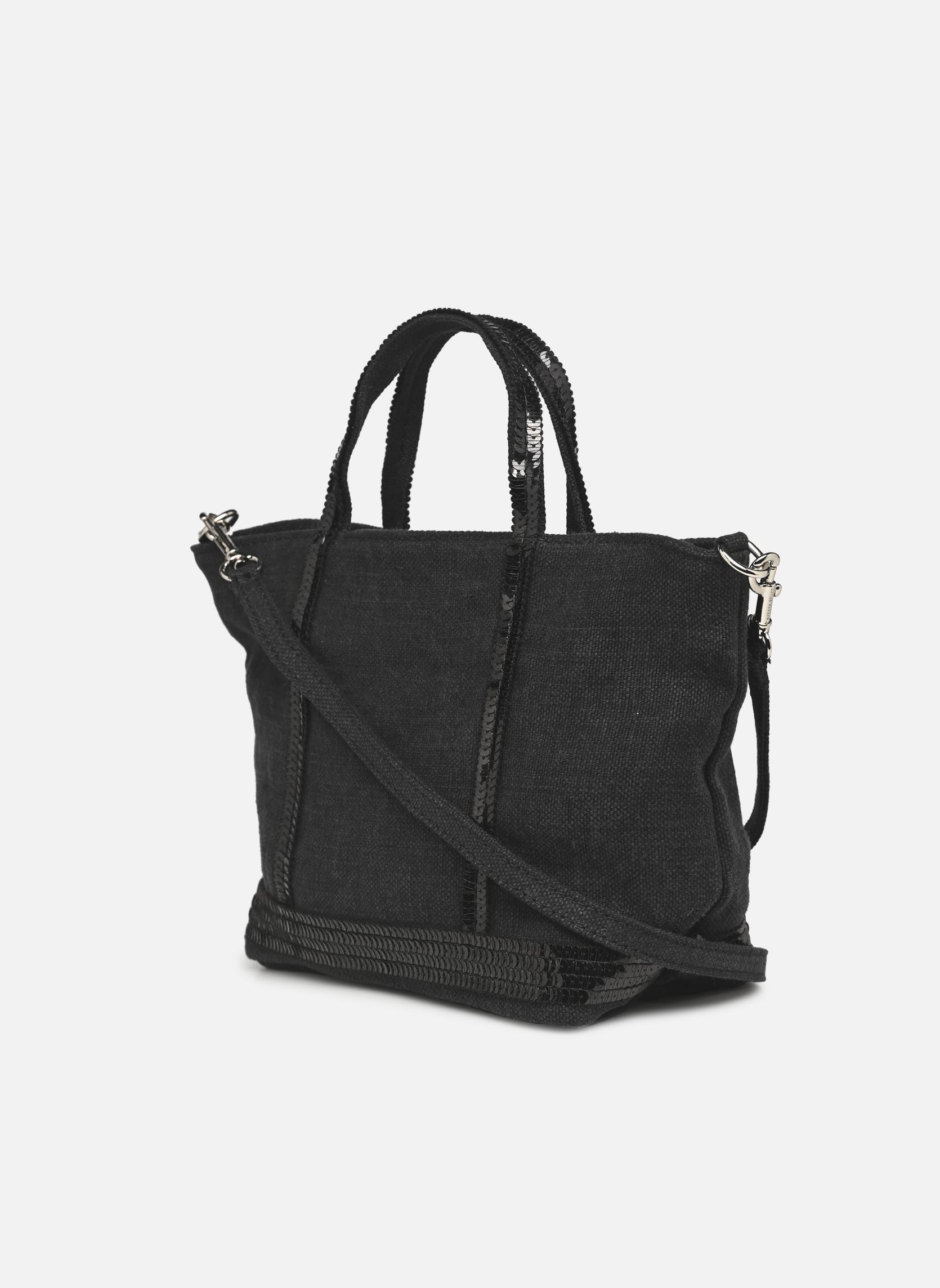 Cabas Cabas XS Bandoulière en Lin et Paillette femme noir Vanessa Bruno Cabas Cabas XS Bandoulière en Lin et Paillette femme noir NOIR