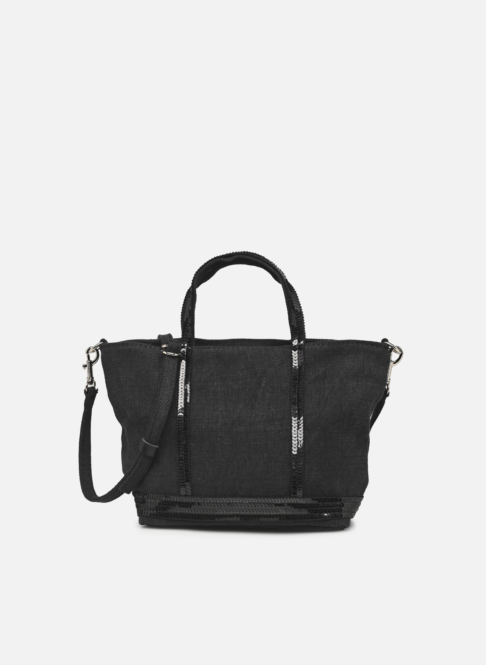 Cabas Cabas XS Bandoulière en Lin et Paillette femme noir Vanessa Bruno Cabas Cabas XS Bandoulière en Lin et Paillette femme noir NOIR