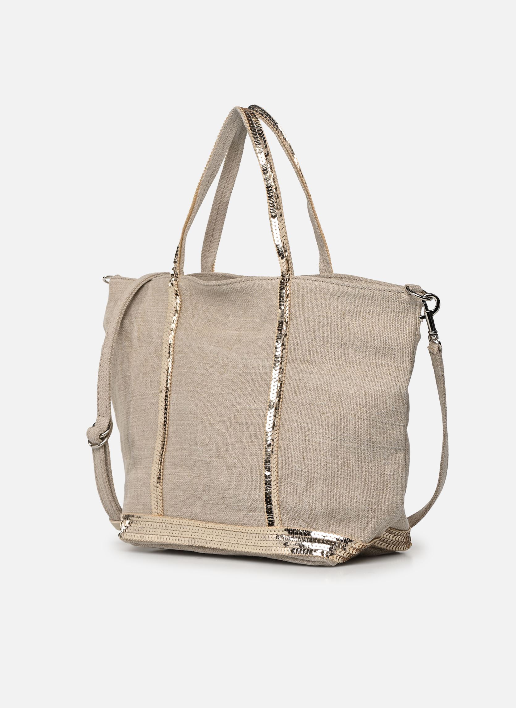Bolsas de compra Cabas S Bandoulière en Lin et Paillettes mujer beige Vanessa Bruno Bolsas de compra Cabas S Bandoulière en Lin et Paillettes mujer beige SABLE