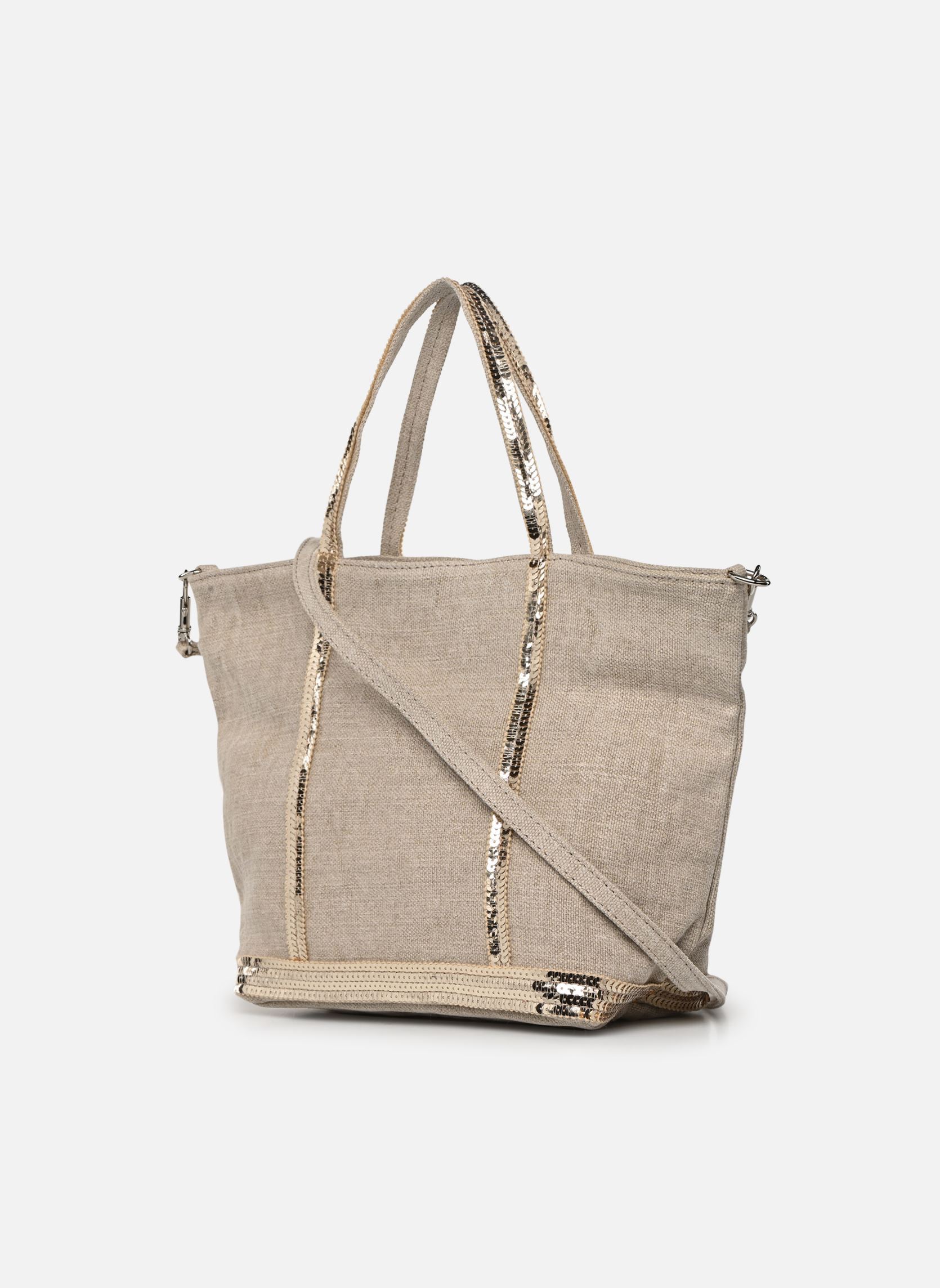 Bolsas de compra Cabas S Bandoulière en Lin et Paillettes mujer beige Vanessa Bruno Bolsas de compra Cabas S Bandoulière en Lin et Paillettes mujer beige SABLE