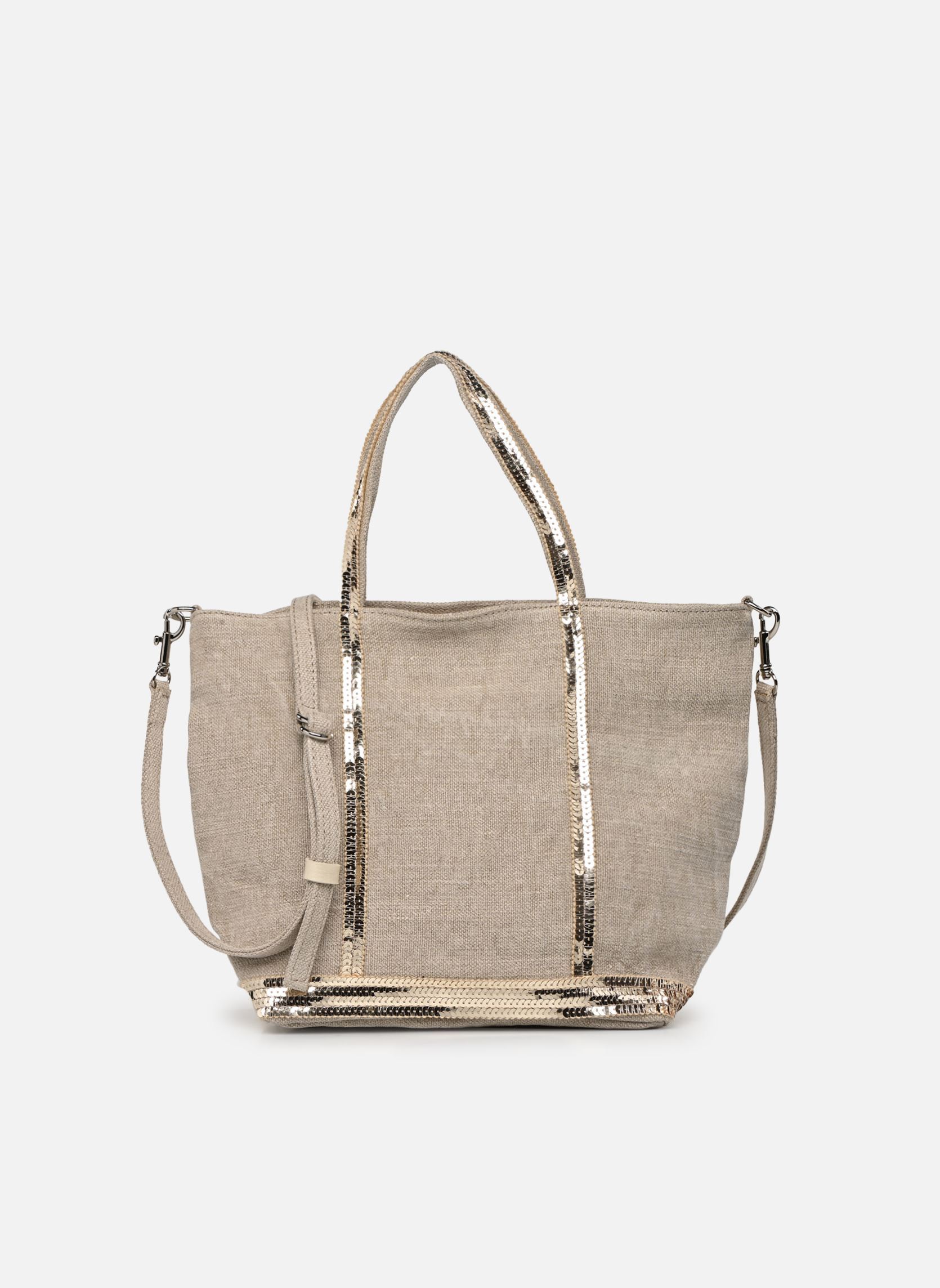 Bolsas de compra Cabas S Bandoulière en Lin et Paillettes mujer beige Vanessa Bruno Bolsas de compra Cabas S Bandoulière en Lin et Paillettes mujer beige SABLE