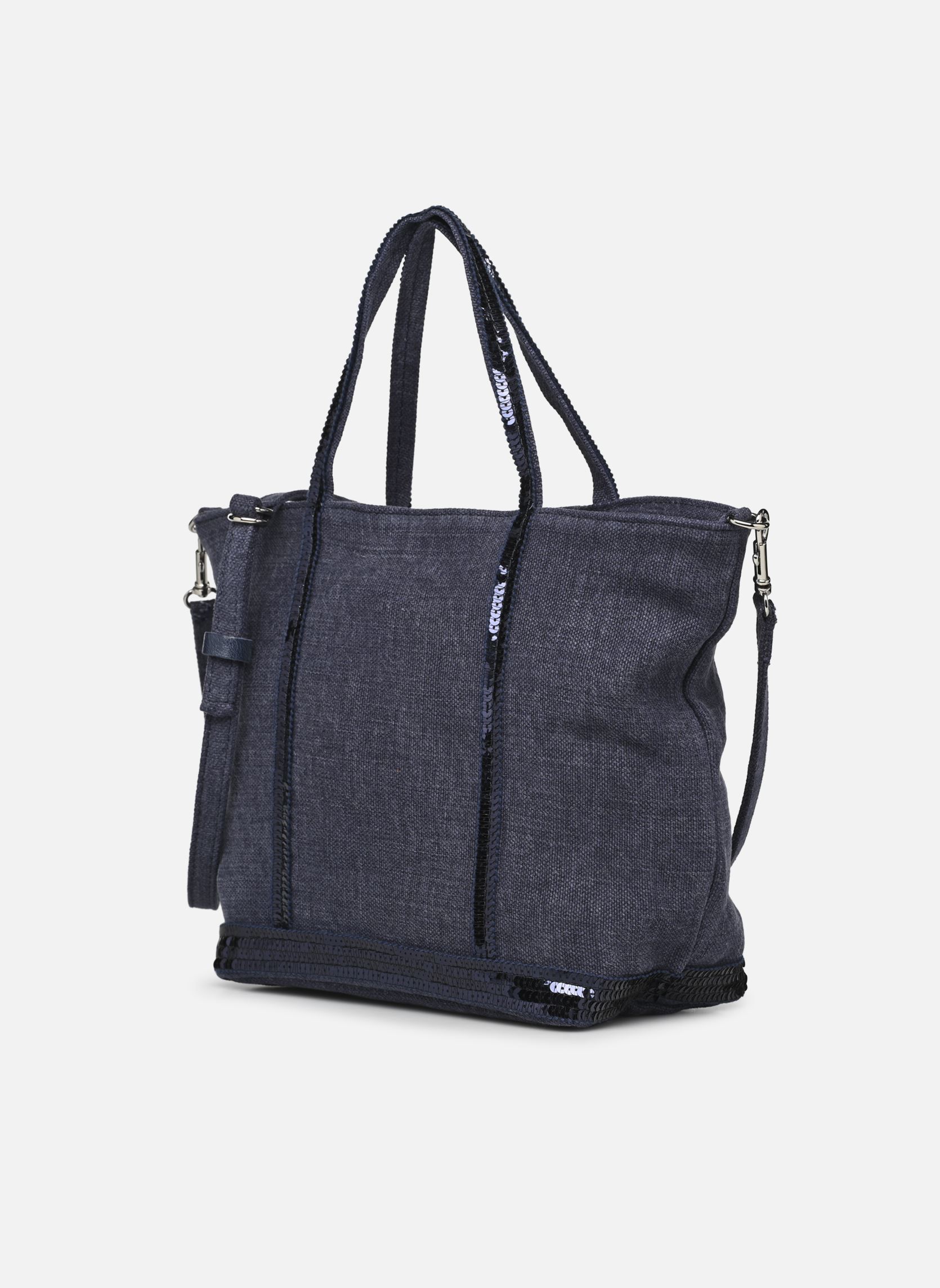 Grote winkelzak Cabas S Bandoulière en Lin et Paillettes dames blauw Vanessa Bruno Grote winkelzak Cabas S Bandoulière en Lin et Paillettes dames blauw Denim