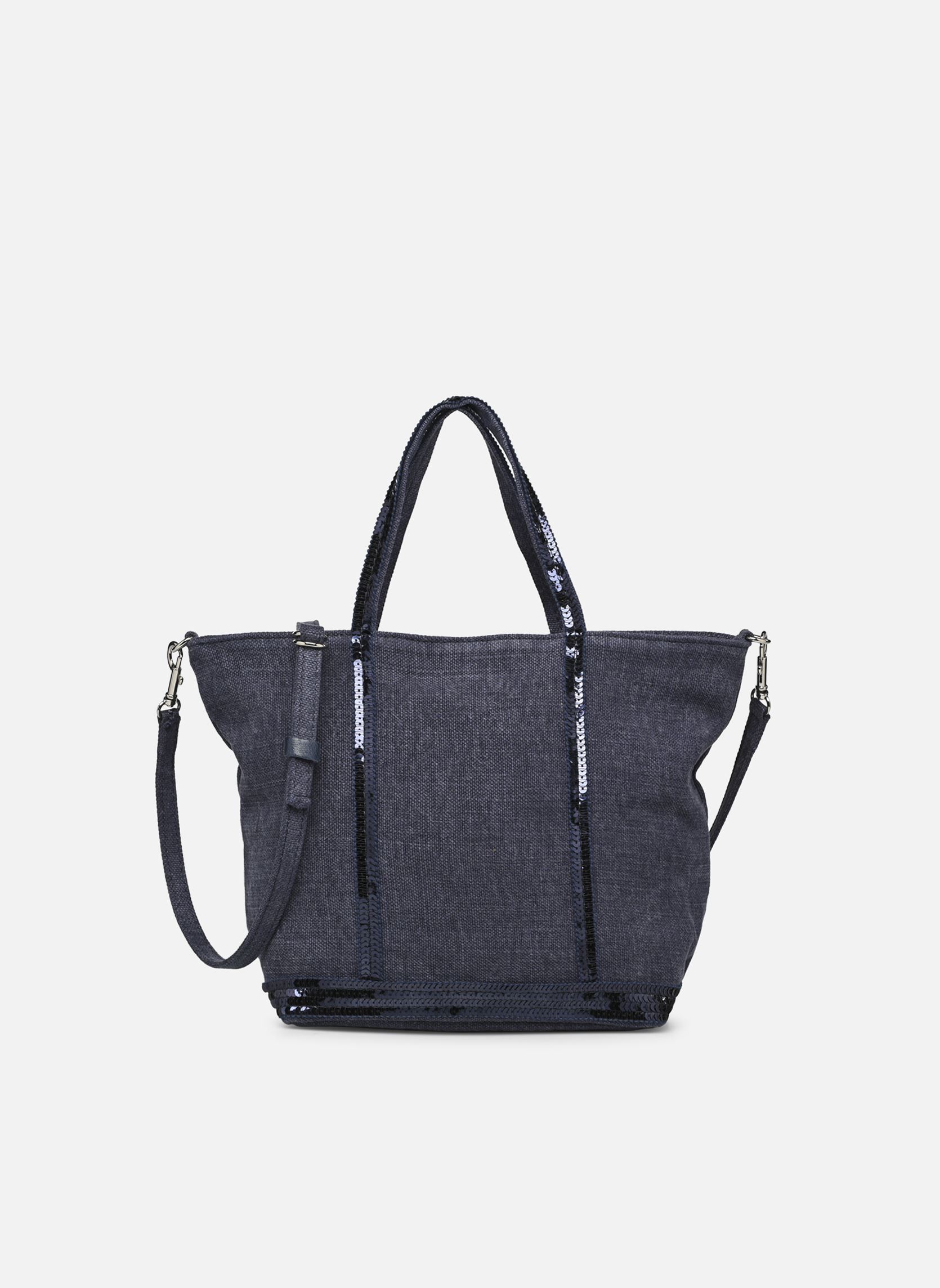 Grote winkelzak Cabas S Bandoulière en Lin et Paillettes dames blauw Vanessa Bruno Grote winkelzak Cabas S Bandoulière en Lin et Paillettes dames blauw Denim