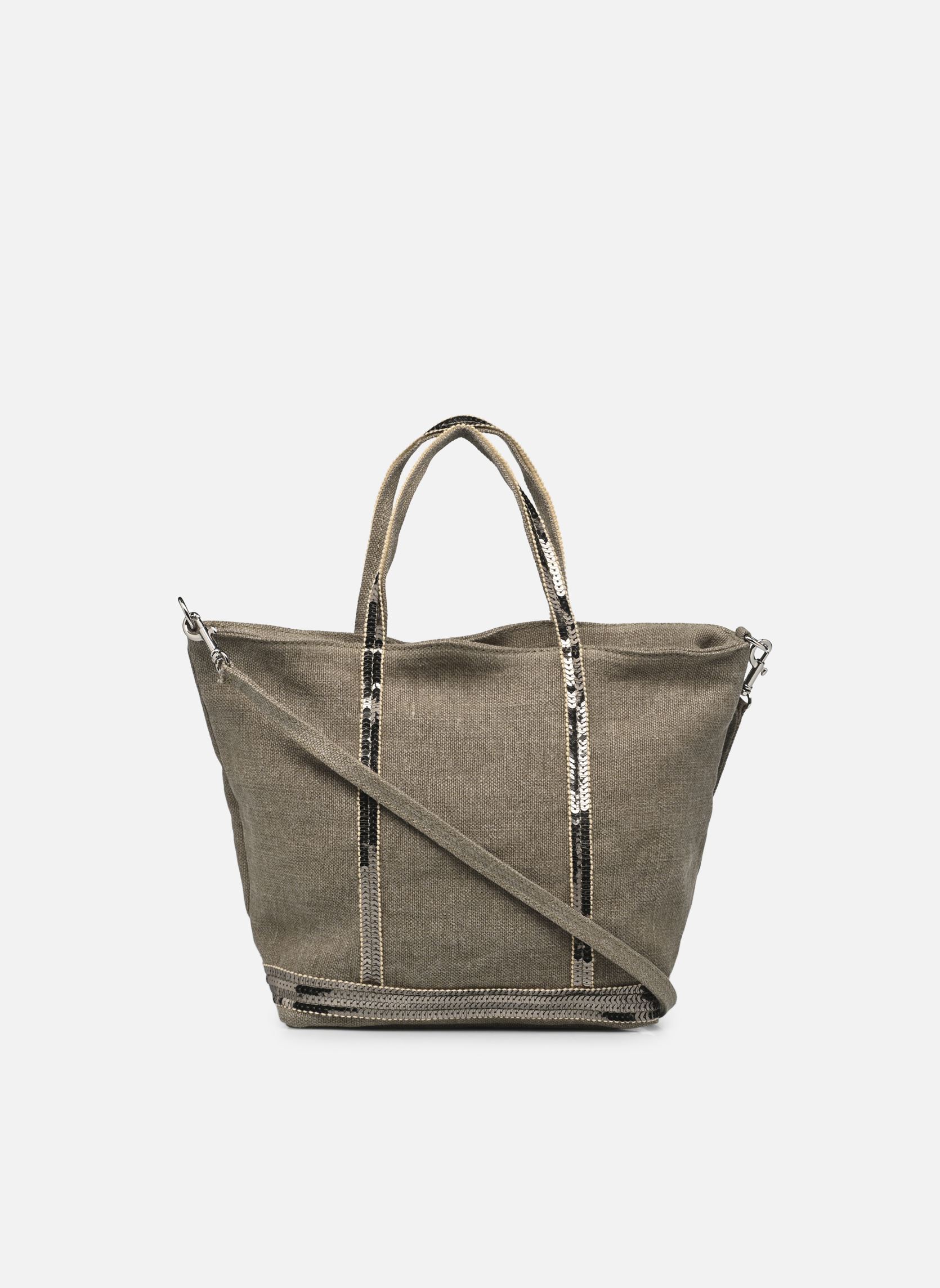 Borsa da spiaggia Cabas S Bandoulière en Lin et Paillettes donna verde Vanessa Bruno Borsa da spiaggia Cabas S Bandoulière en Lin et Paillettes donna verde KAKI