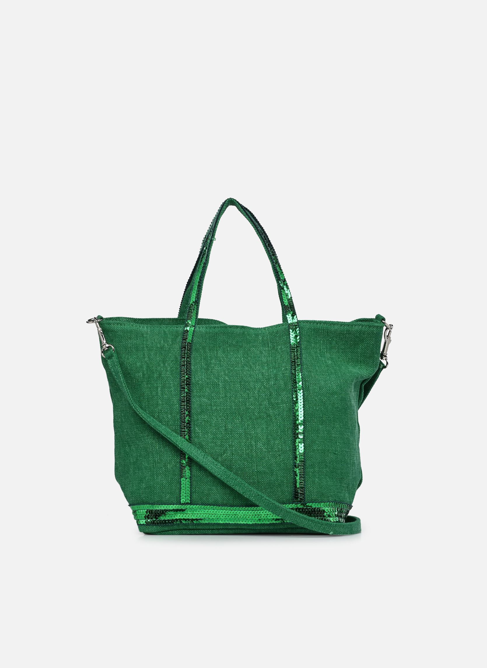 Shopper Cabas S Bandoulière en Lin et Paillettes damen grün Vanessa Bruno Shopper Cabas S Bandoulière en Lin et Paillettes damen grün GAZON