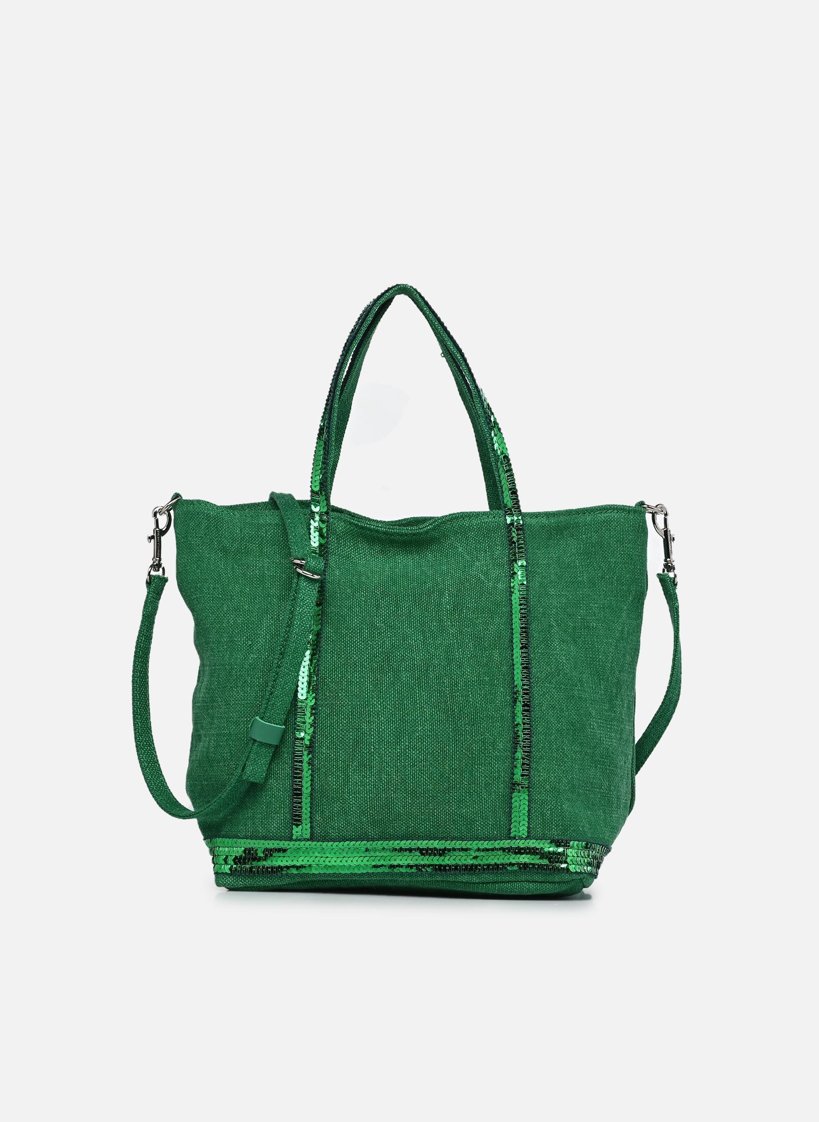Shopper Cabas S Bandoulière en Lin et Paillettes damen grün Vanessa Bruno Shopper Cabas S Bandoulière en Lin et Paillettes damen grün GAZON