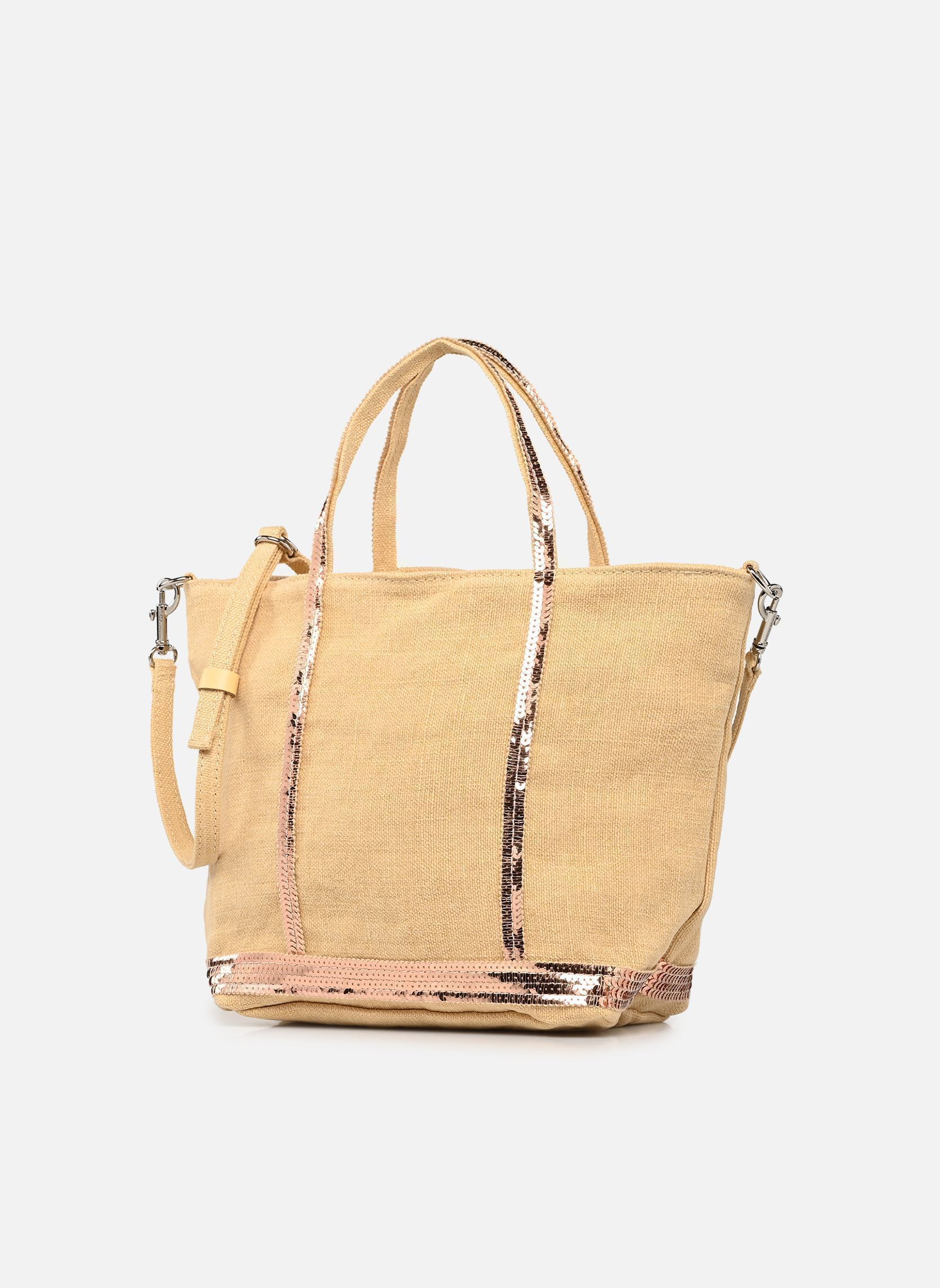 Cabas Cabas S Bandoulière en Lin et Paillettes femme jaune Vanessa Bruno Cabas Cabas S Bandoulière en Lin et Paillettes femme jaune CHAMPAGNE