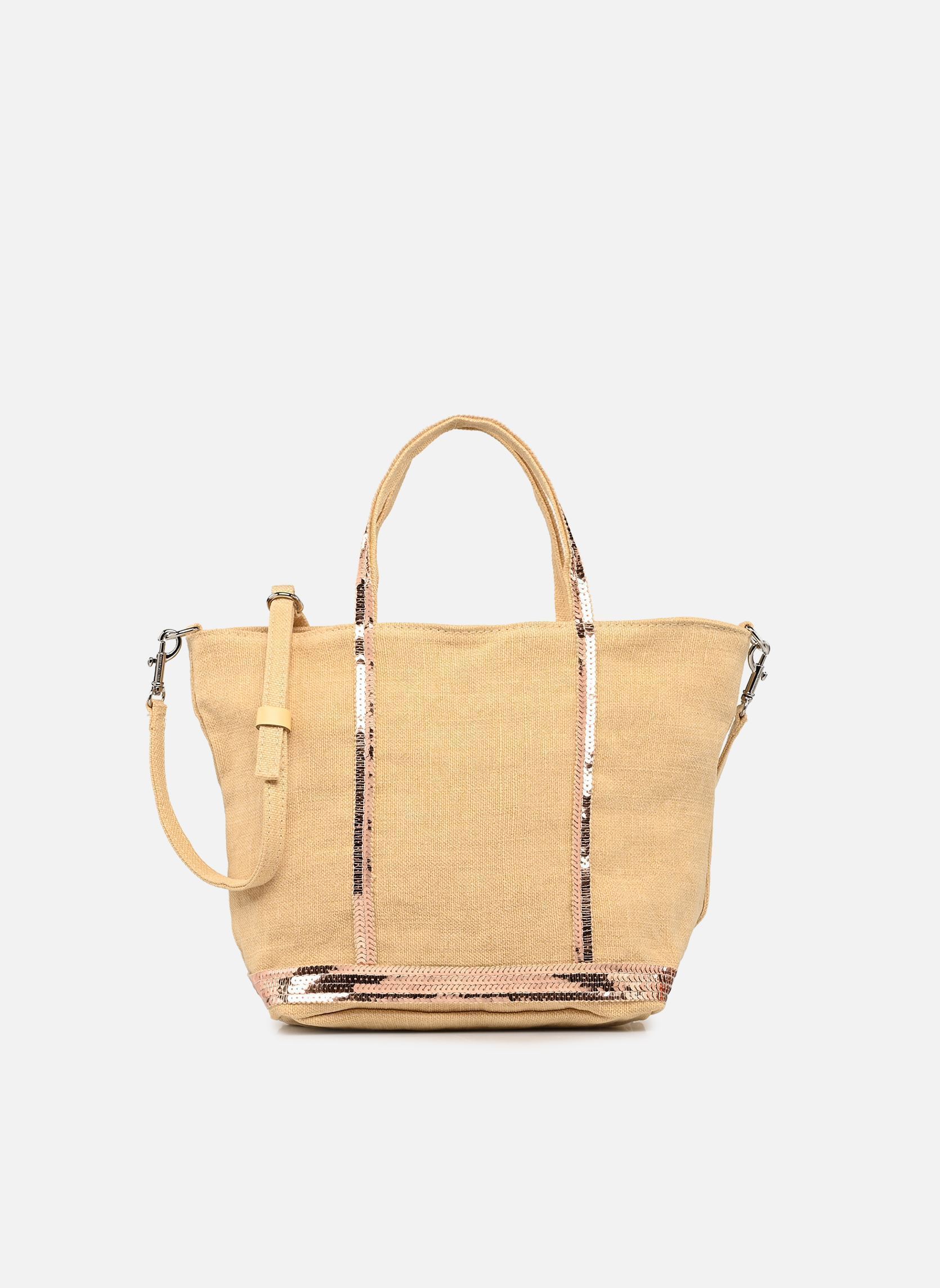 Cabas Cabas S Bandoulière en Lin et Paillettes femme jaune Vanessa Bruno Cabas Cabas S Bandoulière en Lin et Paillettes femme jaune CHAMPAGNE