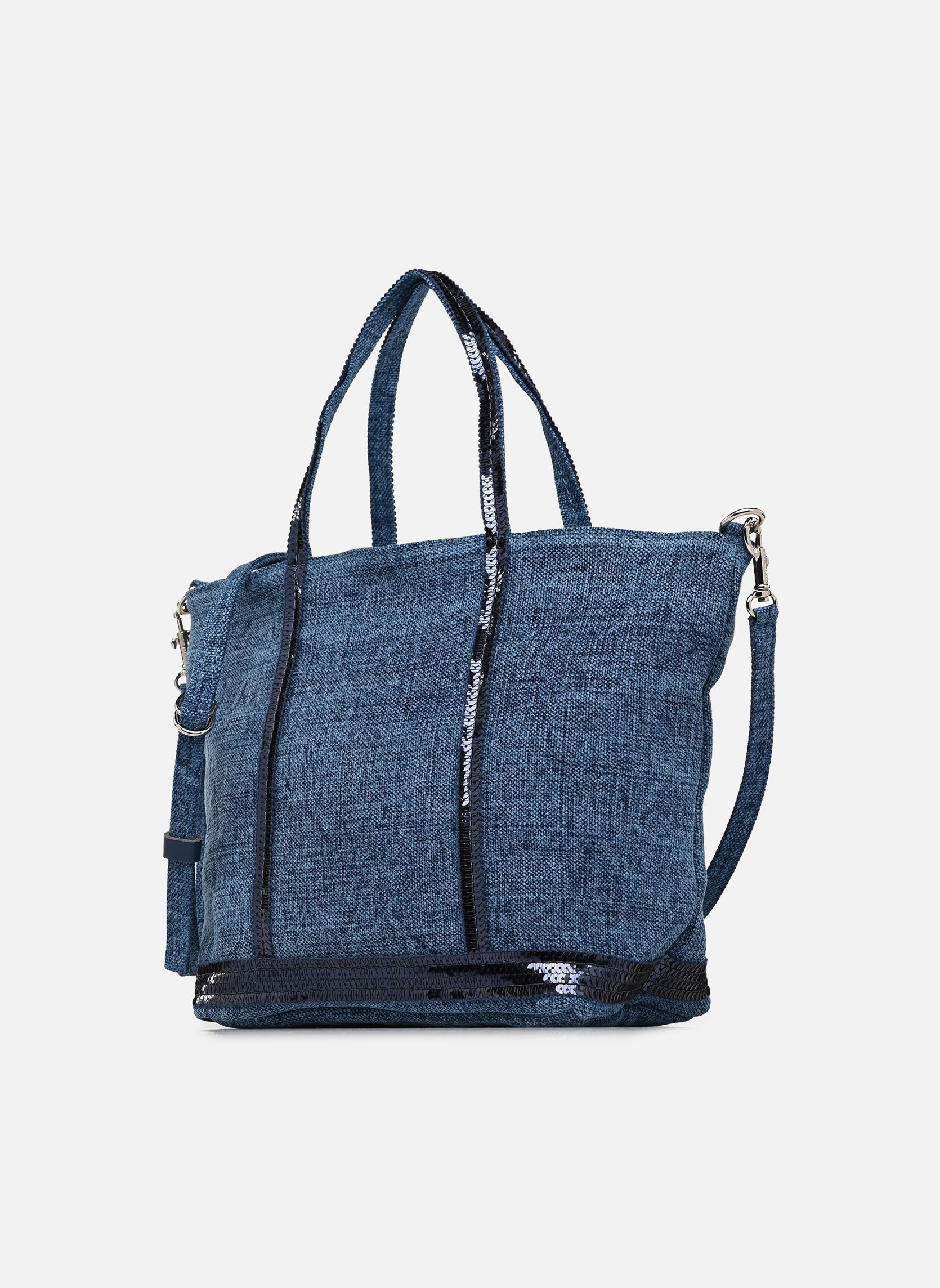 Cabas Cabas S Bandoulière en Lin et Paillettes femme bleu Vanessa Bruno Cabas Cabas S Bandoulière en Lin et Paillettes femme bleu INDIGO