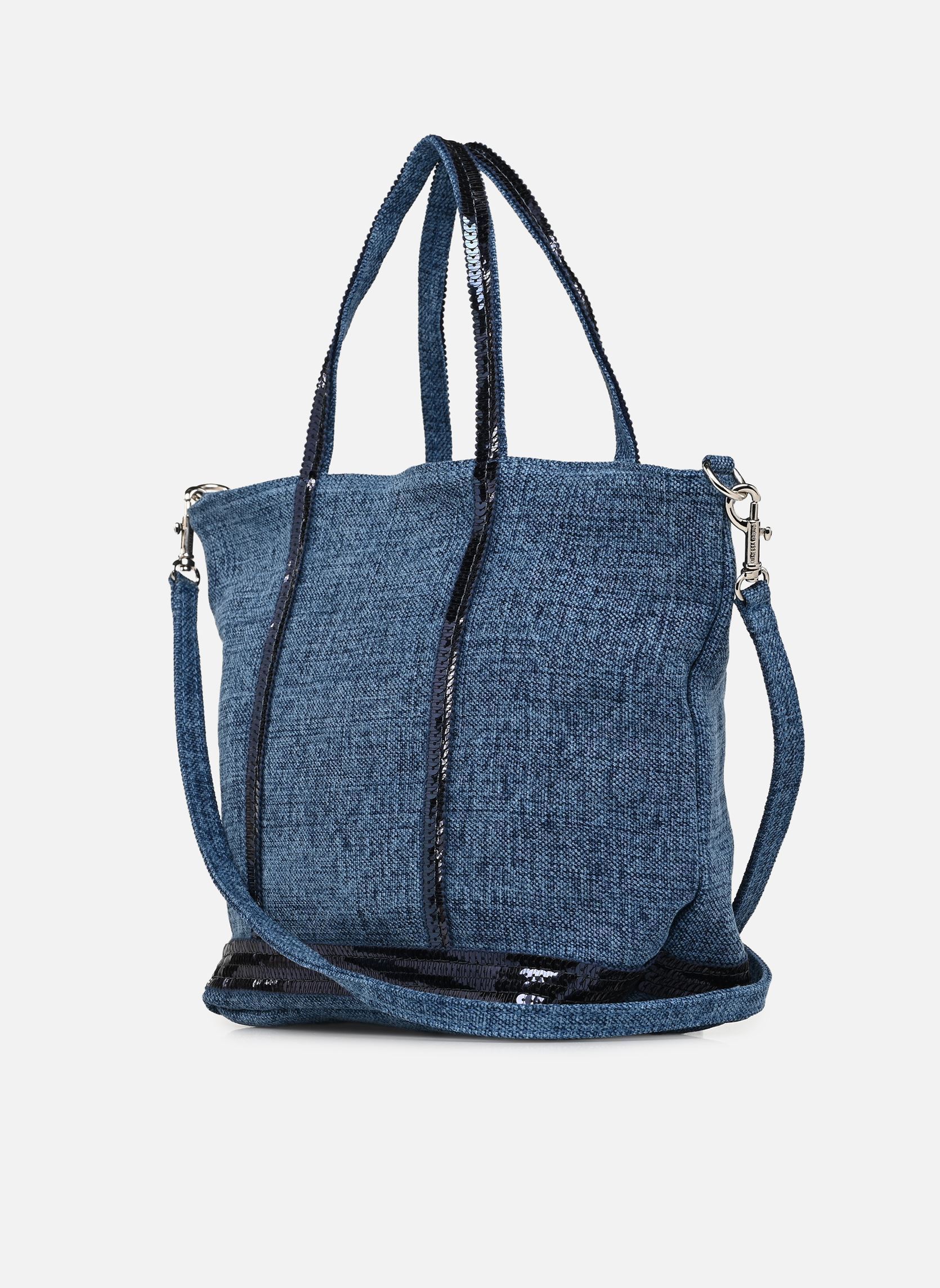 Cabas Cabas S Bandoulière en Lin et Paillettes femme bleu Vanessa Bruno Cabas Cabas S Bandoulière en Lin et Paillettes femme bleu INDIGO