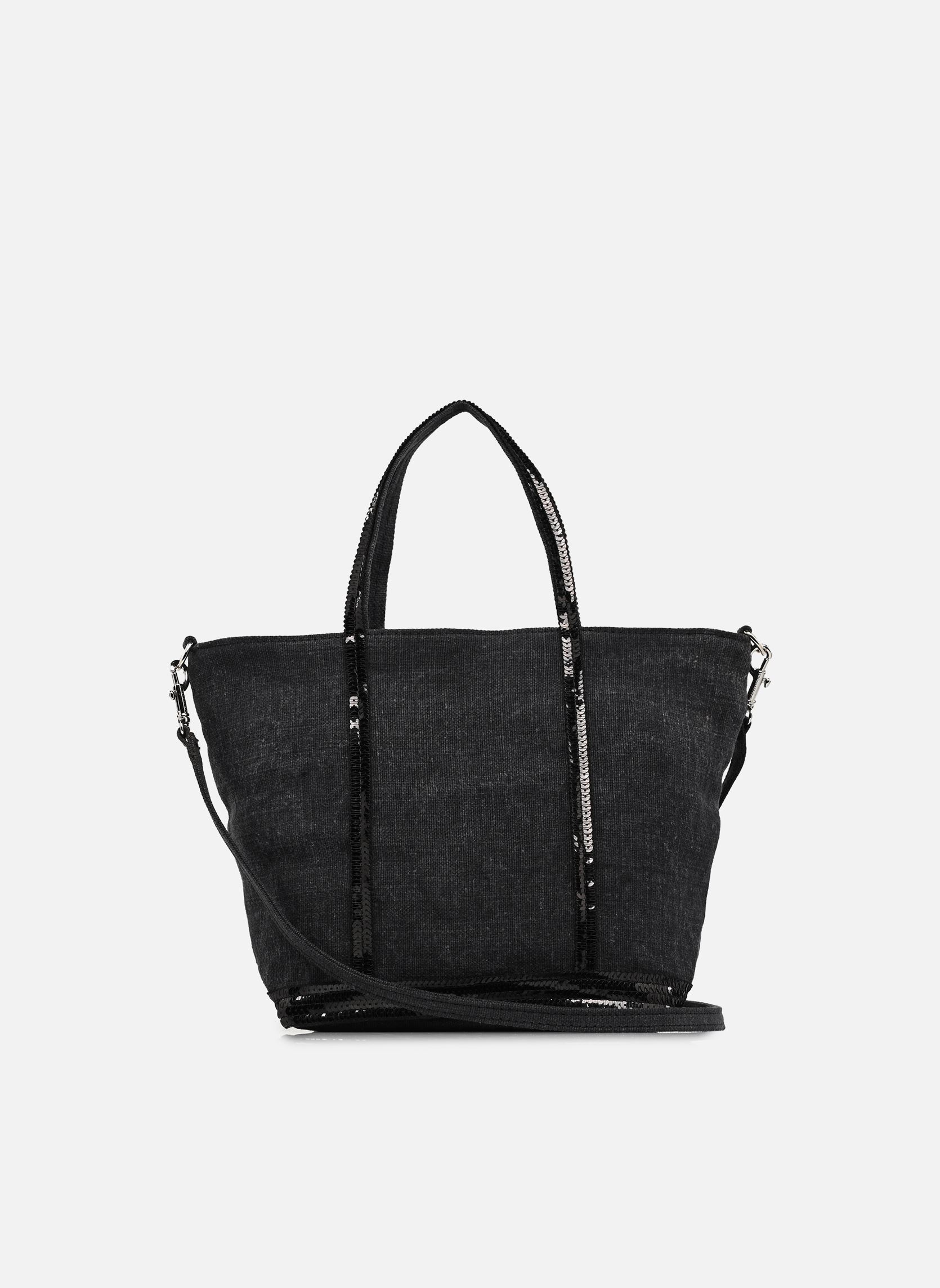 Shopper Cabas S Bandoulière en Lin et Paillettes damen schwarz Vanessa Bruno Shopper Cabas S Bandoulière en Lin et Paillettes damen schwarz NOIR
