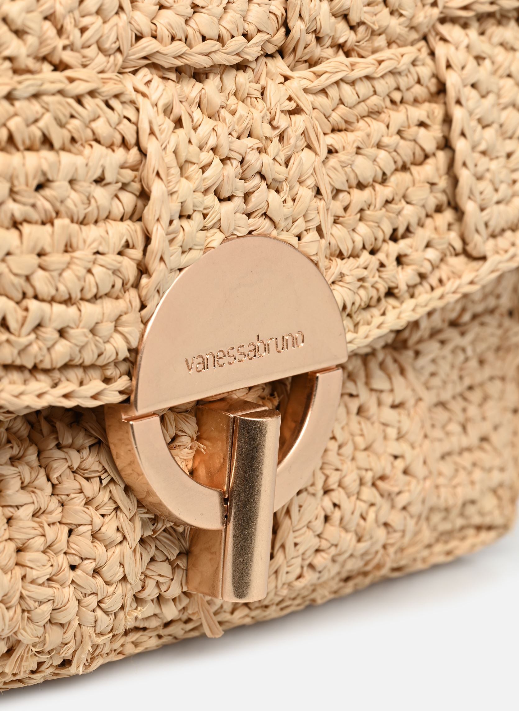 Umhängetaschen Sac Moon Pm En Raphia Effet Damier damen beige Vanessa Bruno Umhängetaschen Sac Moon Pm En Raphia Effet Damier damen beige NATUREL