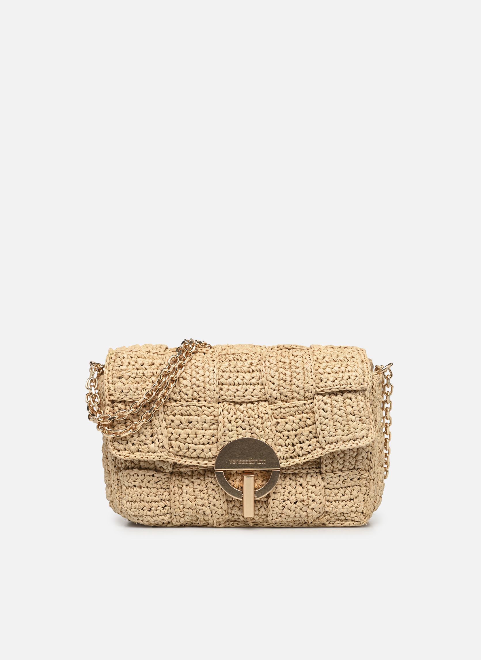 Umhängetaschen Sac Moon Pm En Raphia Effet Damier damen beige Vanessa Bruno Umhängetaschen Sac Moon Pm En Raphia Effet Damier damen beige NATUREL