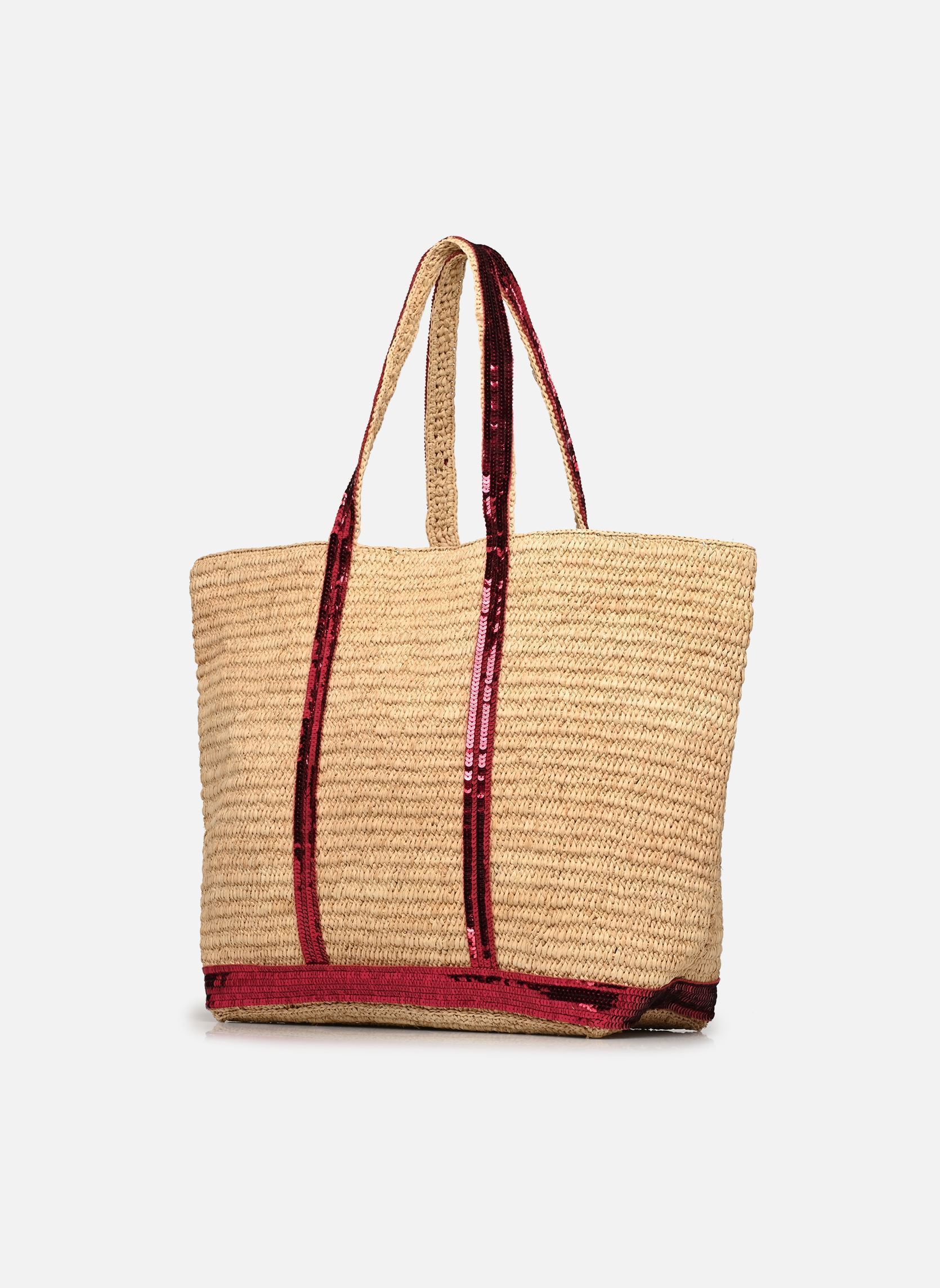 Cabas Cabas L Raphia et Paillettes femme rouge Vanessa Bruno Cabas Cabas L Raphia et Paillettes femme rouge LIPSTICK