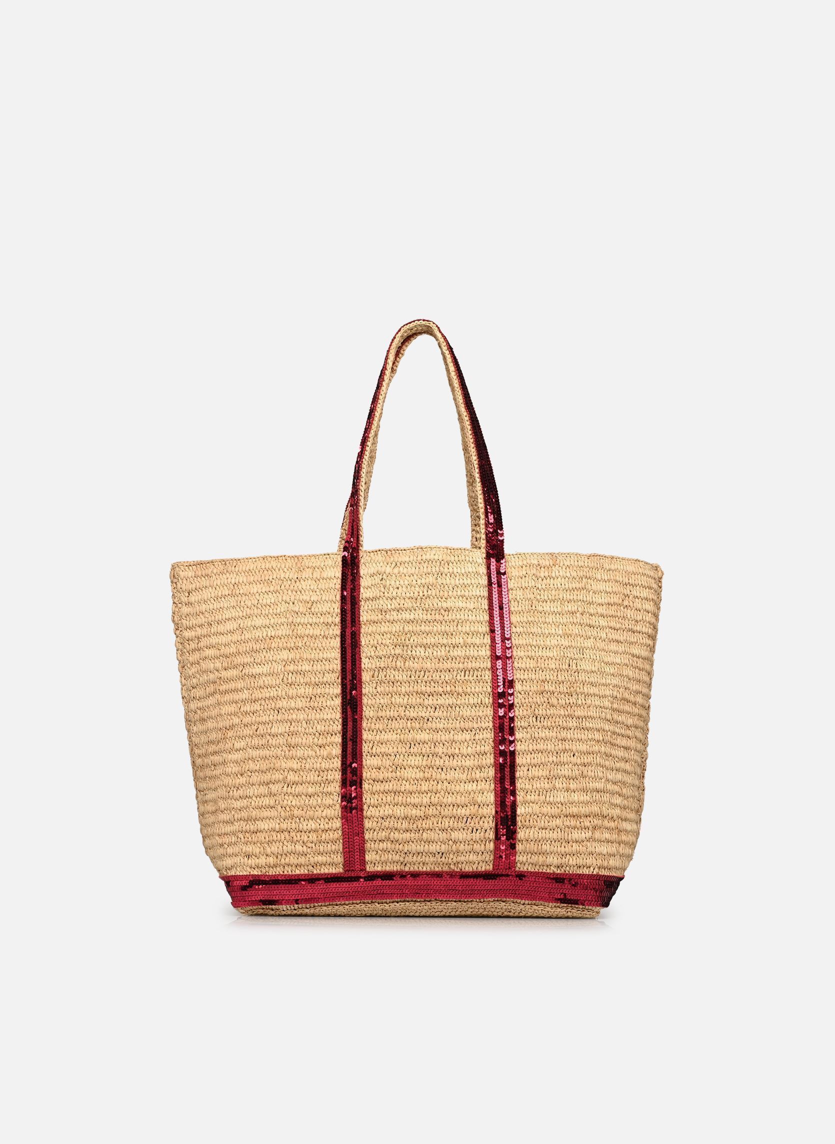 Cabas Cabas L Raphia et Paillettes femme rouge Vanessa Bruno Cabas Cabas L Raphia et Paillettes femme rouge LIPSTICK