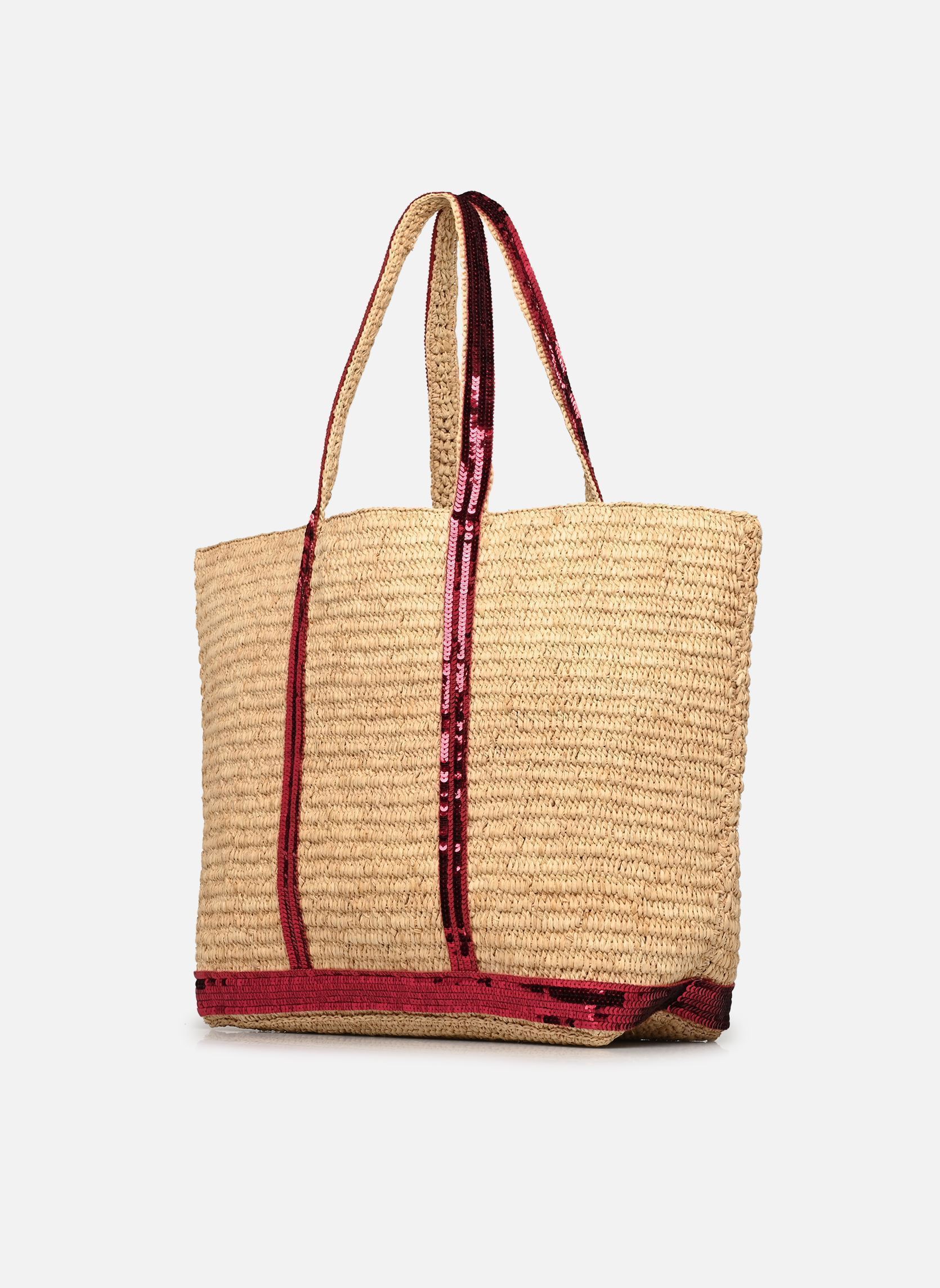 Cabas Cabas L Raphia et Paillettes femme rouge Vanessa Bruno Cabas Cabas L Raphia et Paillettes femme rouge LIPSTICK