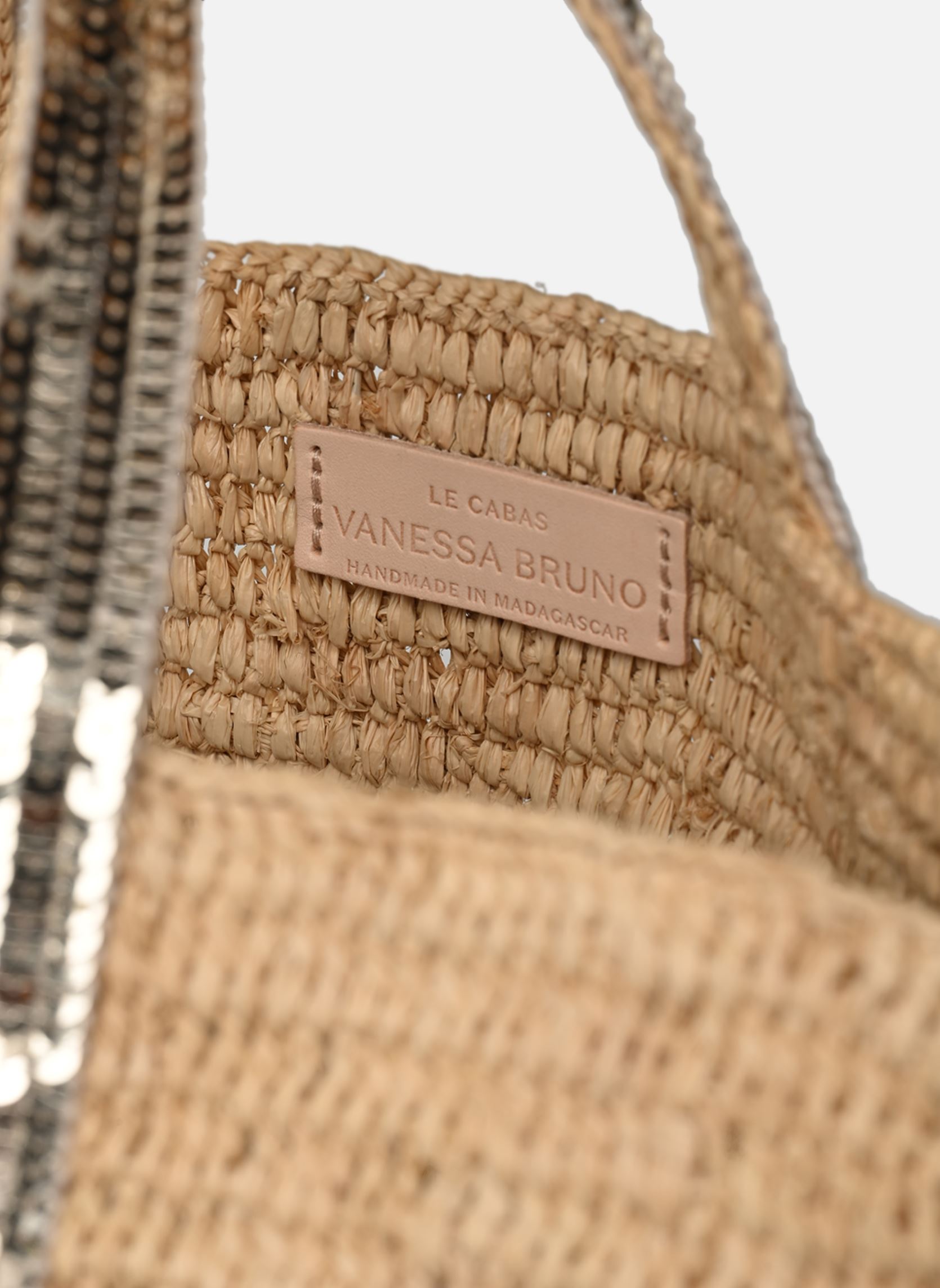 Cabas Cabas M Raphia et Paillettes femme beige Vanessa Bruno Cabas Cabas M Raphia et Paillettes femme beige OR