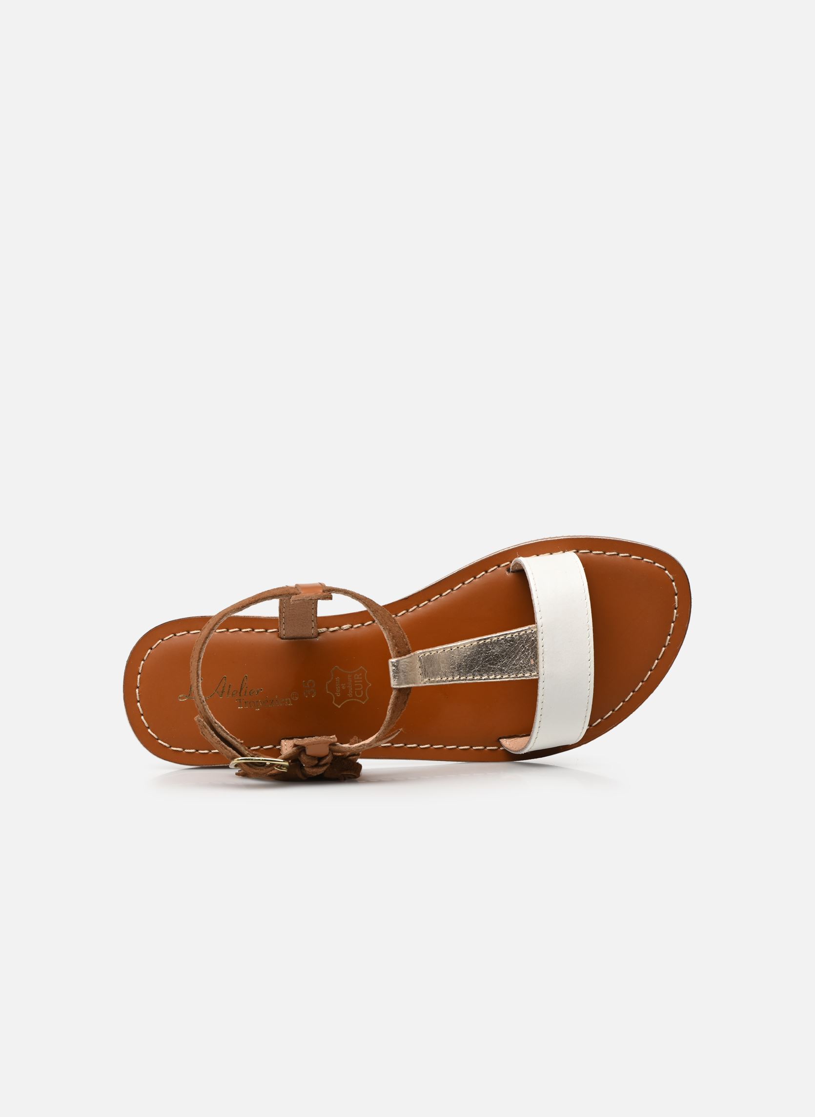 Sandalen SAATIL112-22 mädchen mehrfarbig L'Atelier Tropézien Sandalen SAATIL112-22 mädchen mehrfarbig WHITE GOLD TAN