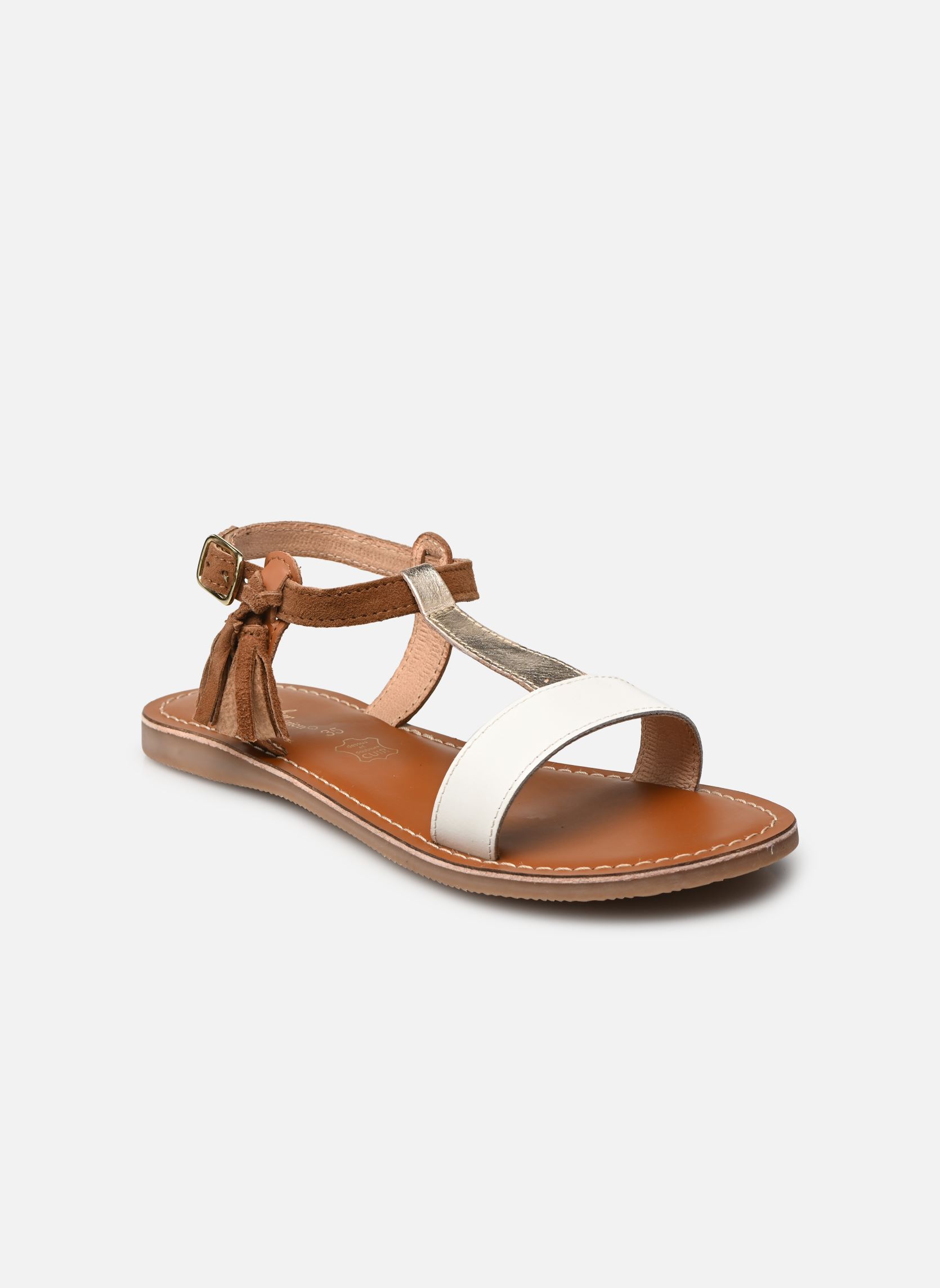 Sandalen SAATIL112-22 mädchen mehrfarbig L'Atelier Tropézien Sandalen SAATIL112-22 mädchen mehrfarbig WHITE GOLD TAN