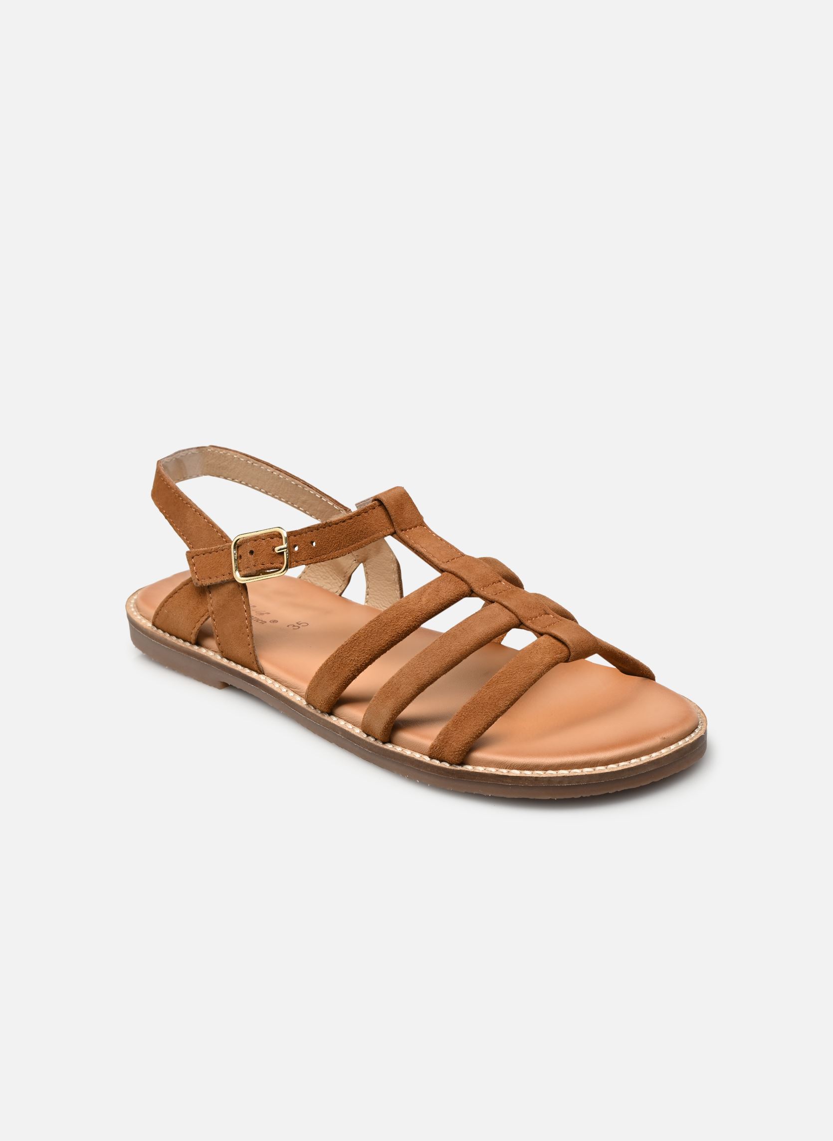 Sandalen SAATSB108-22 meisjes bruin L'Atelier Tropézien Sandalen SAATSB108-22 meisjes bruin SUEDE CAMEL