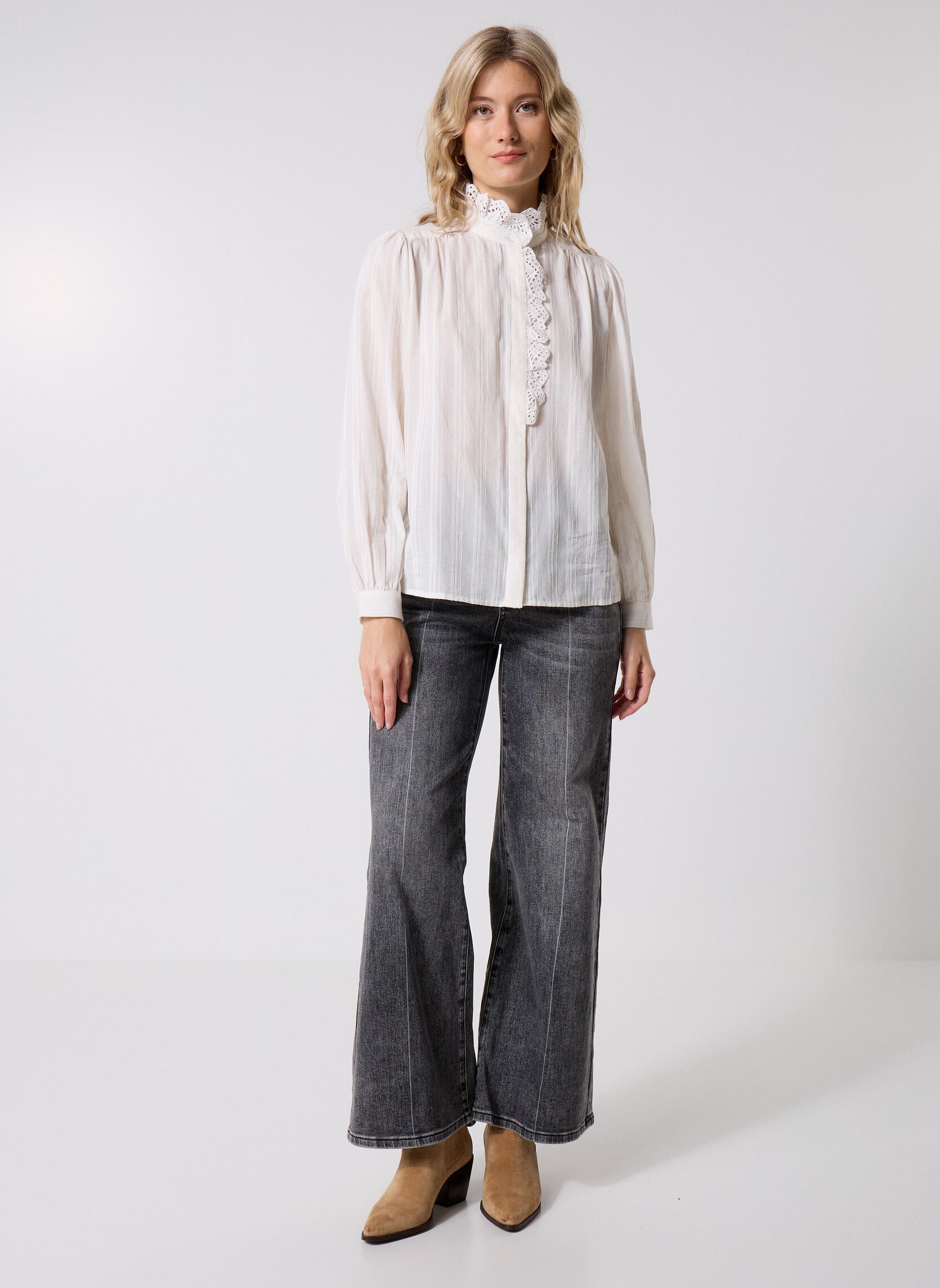 Blouses Lover dames wit Suncoo Blouses Lover dames wit BLANC CASSE