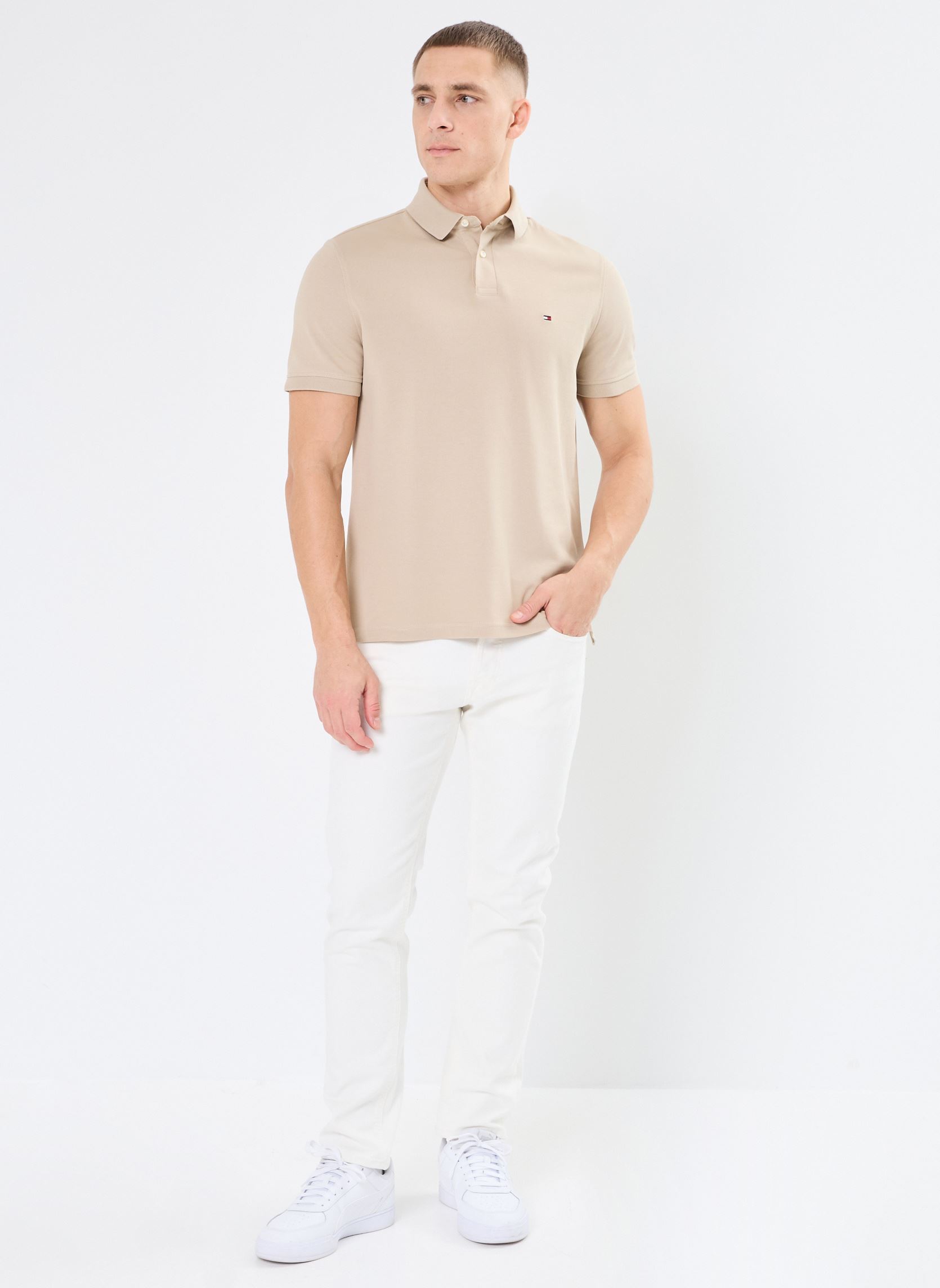 Polos 1985 Regular Polo homme marron Tommy Hilfiger Polos 1985 Regular Polo homme marron SANDALWOOD