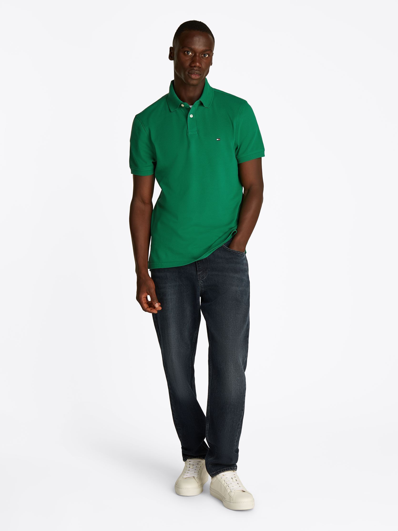 Polos 1985 Regular Polo homme vert Tommy Hilfiger Polos 1985 Regular Polo homme vert NOUVEAU GREEN