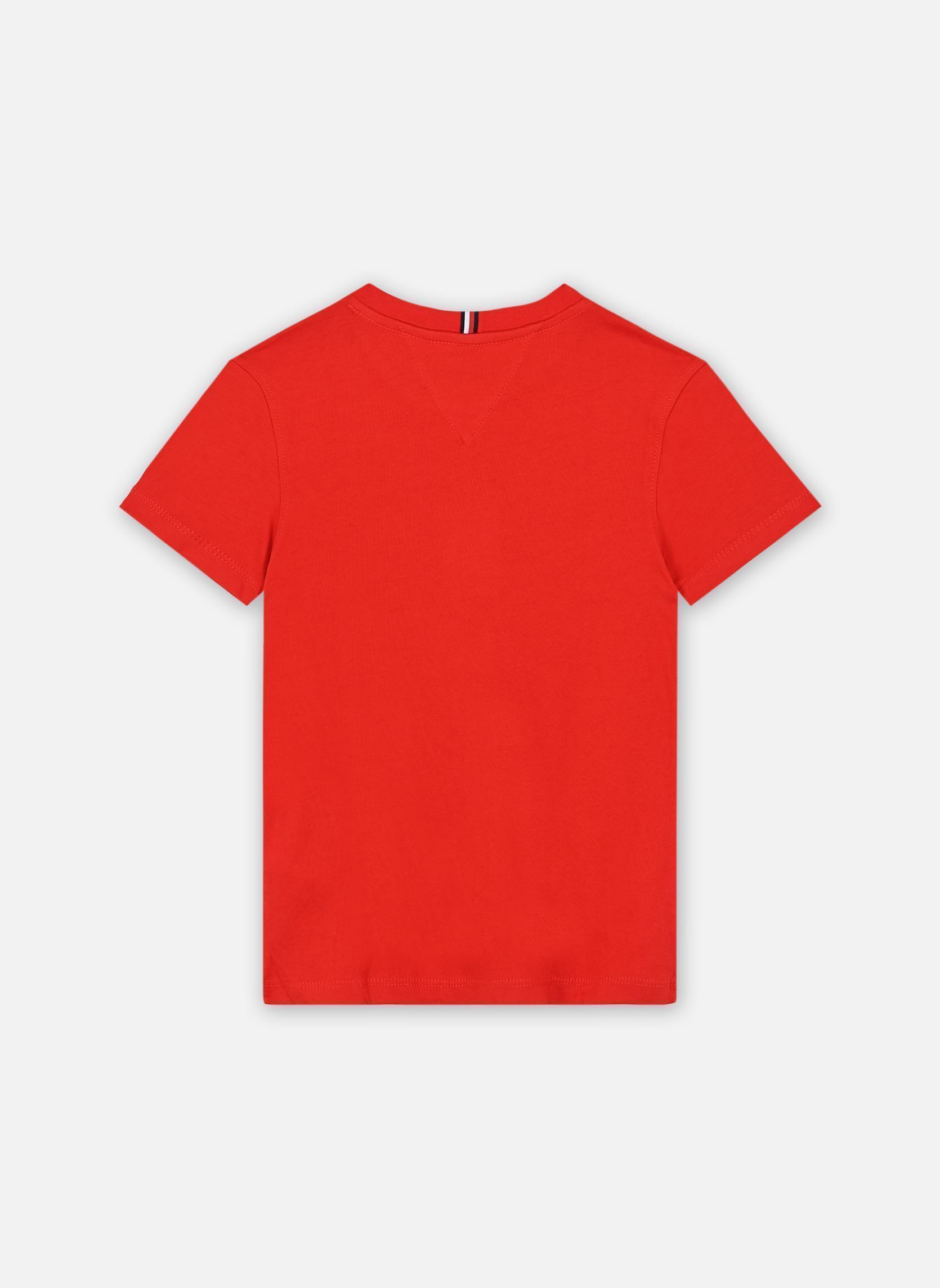 T-Shirts Essential Tee Short Sleeve jungen rot Tommy Hilfiger T-Shirts Essential Tee Short Sleeve jungen rot Deep Crimson