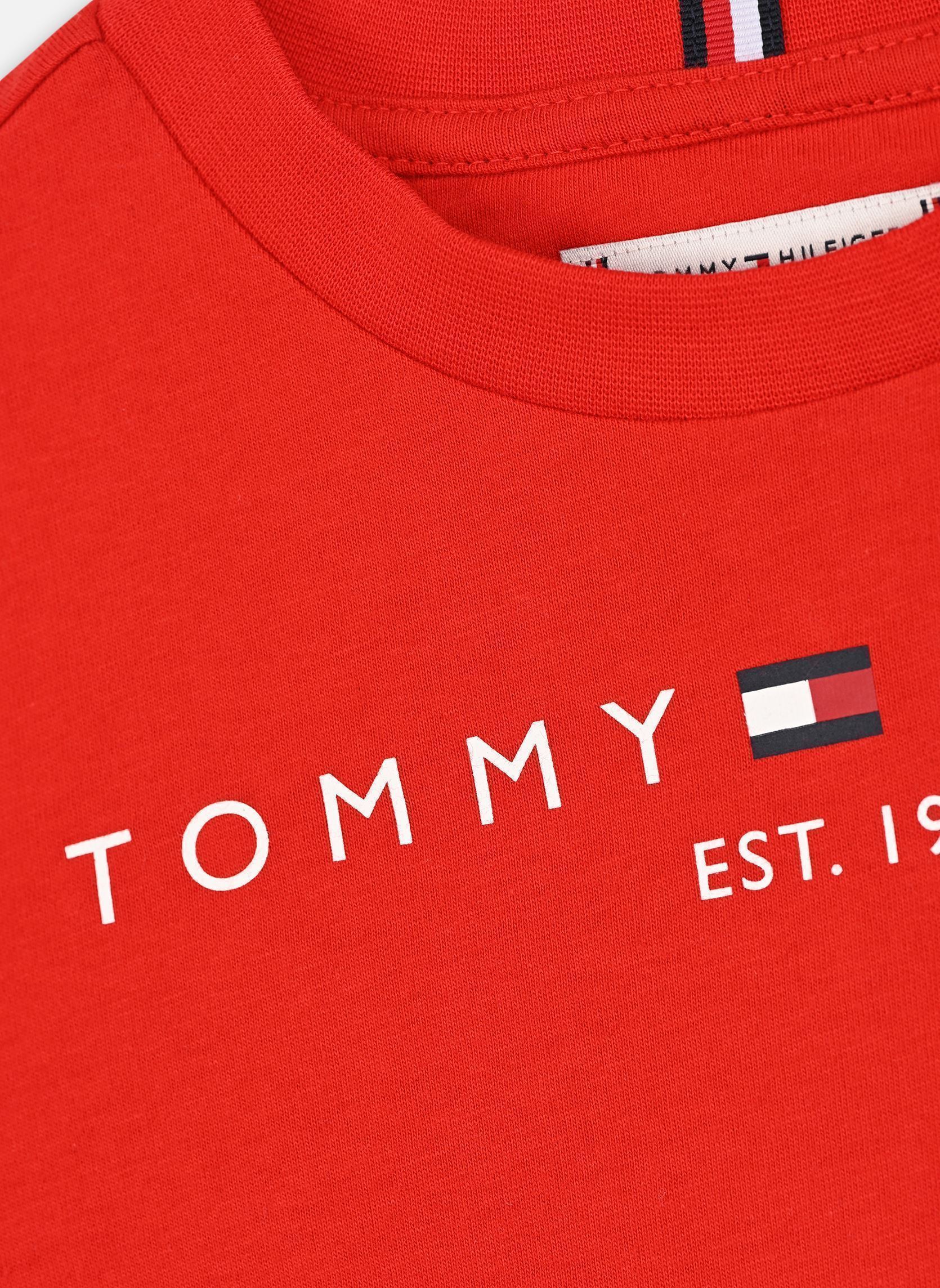T-Shirts Essential Tee Short Sleeve jungen rot Tommy Hilfiger T-Shirts Essential Tee Short Sleeve jungen rot Deep Crimson
