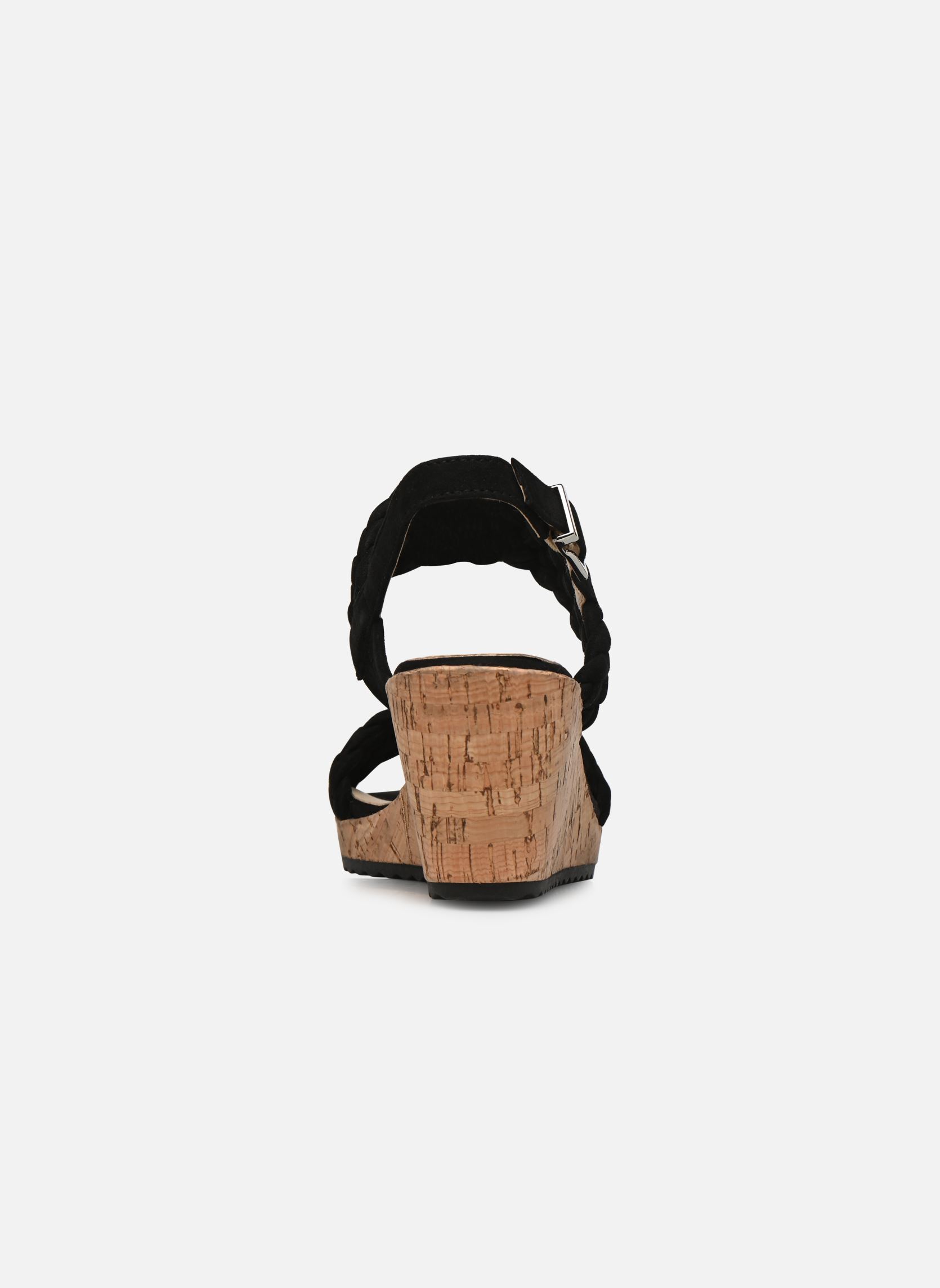 Sandales compensées et plateformes 28708-28 femme noir Caprice Sandales compensées et plateformes 28708-28 femme noir BLACK SUEDE