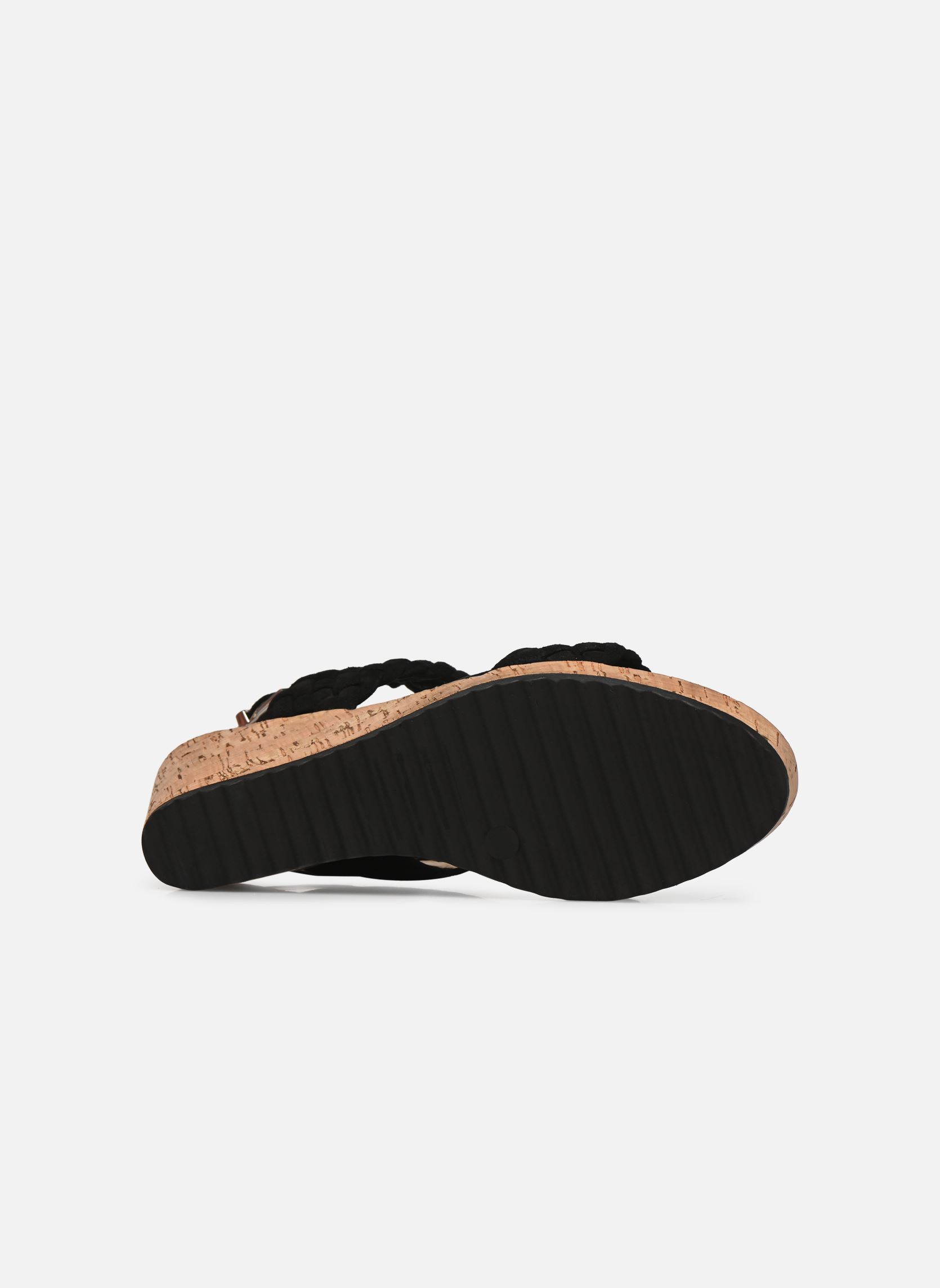 Sandales compensées et plateformes 28708-28 femme noir Caprice Sandales compensées et plateformes 28708-28 femme noir BLACK SUEDE