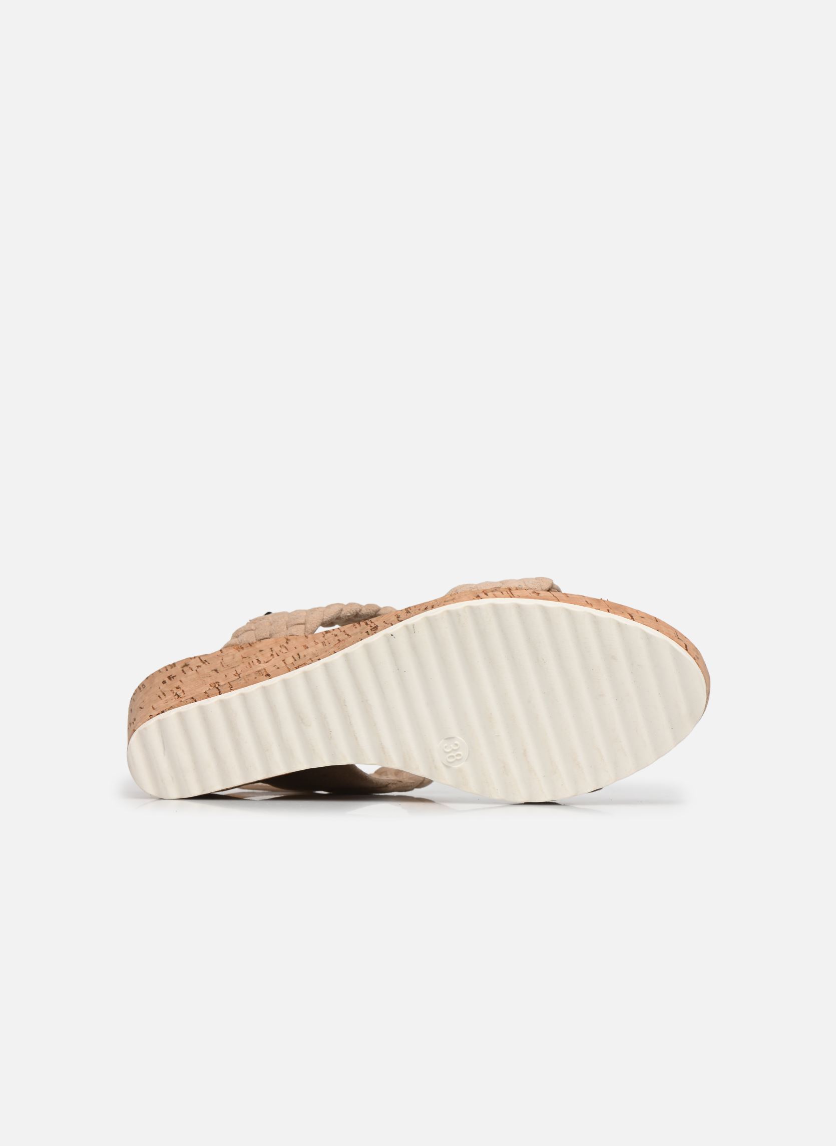 Sandalen met sleehak en plateau 28708-28 dames beige Caprice Sandalen met sleehak en plateau 28708-28 dames beige SAND SUEDE