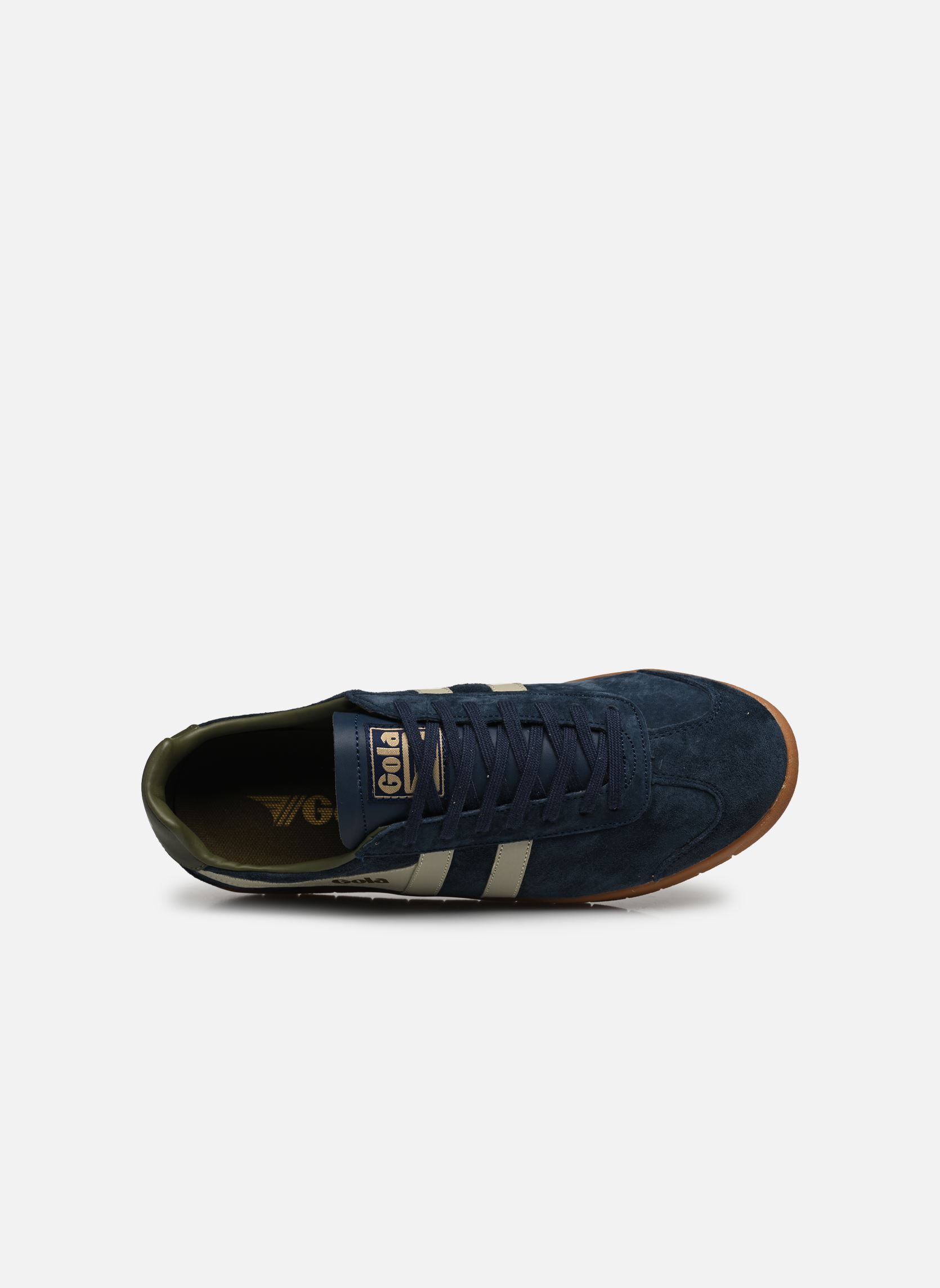 Niedrige Sneaker Hurricane Suede herren blau Gola Niedrige Sneaker Hurricane Suede herren blau Navy/Feather Grey/Khaki/Gum