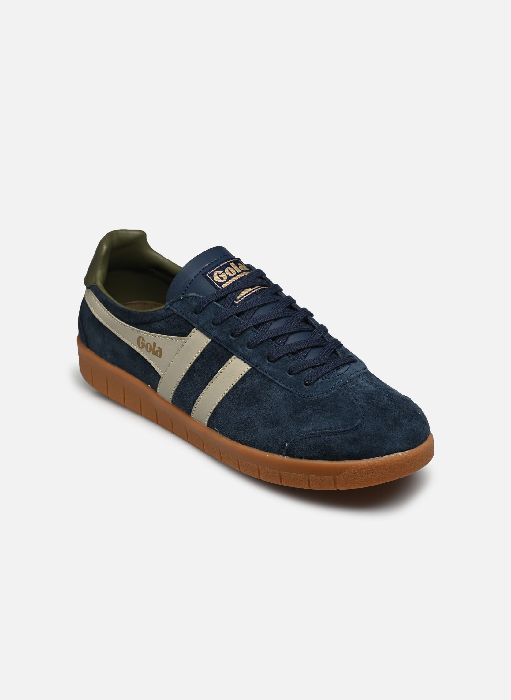 Niedrige Sneaker Hurricane Suede herren blau Gola Niedrige Sneaker Hurricane Suede herren blau Navy/Feather Grey/Khaki/Gum