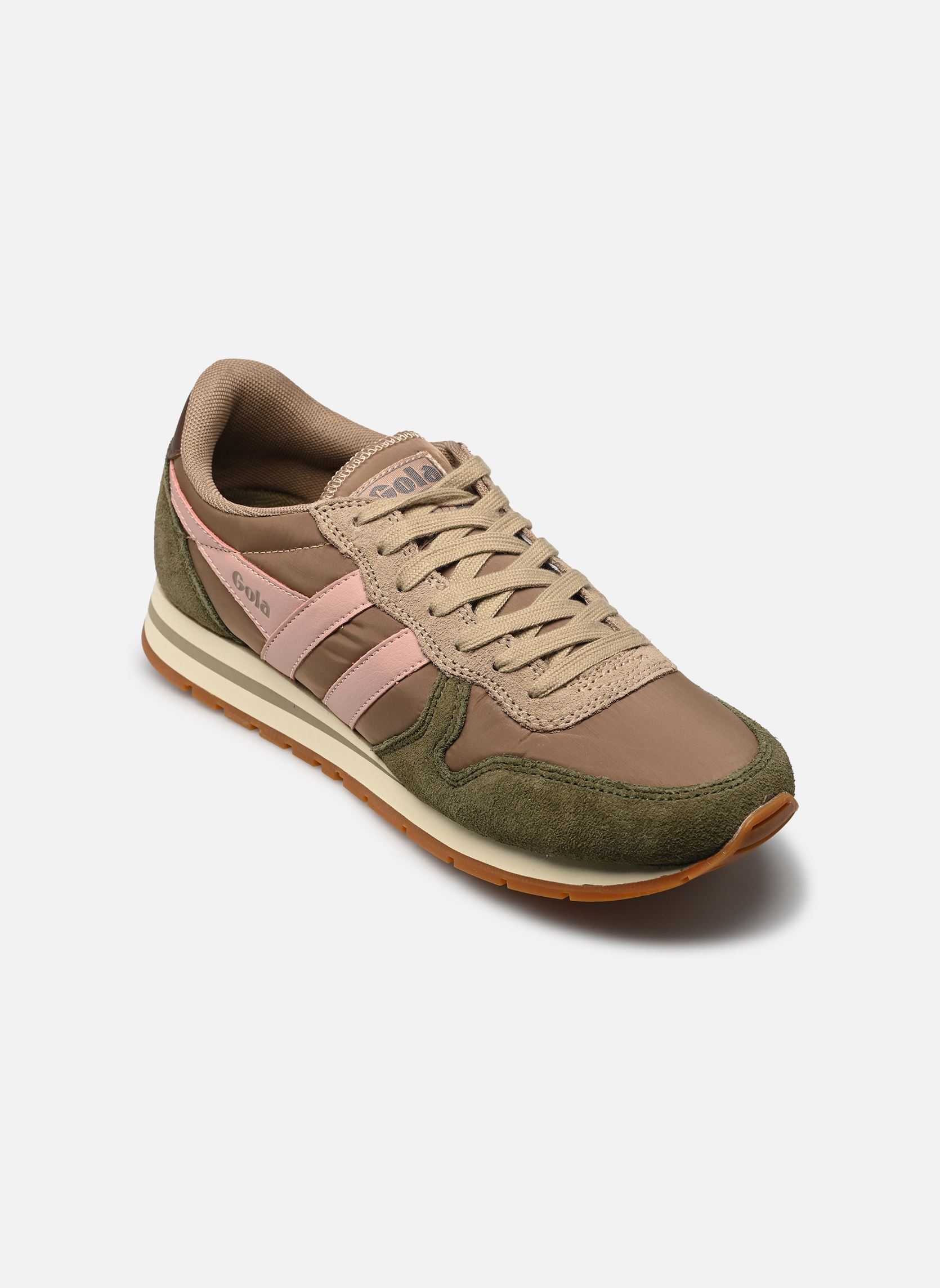 Niedrige Sneaker Daytona Chute damen grün Gola Niedrige Sneaker Daytona Chute damen grün CAPPUCCINO/KHAKI/PEARL PINK
