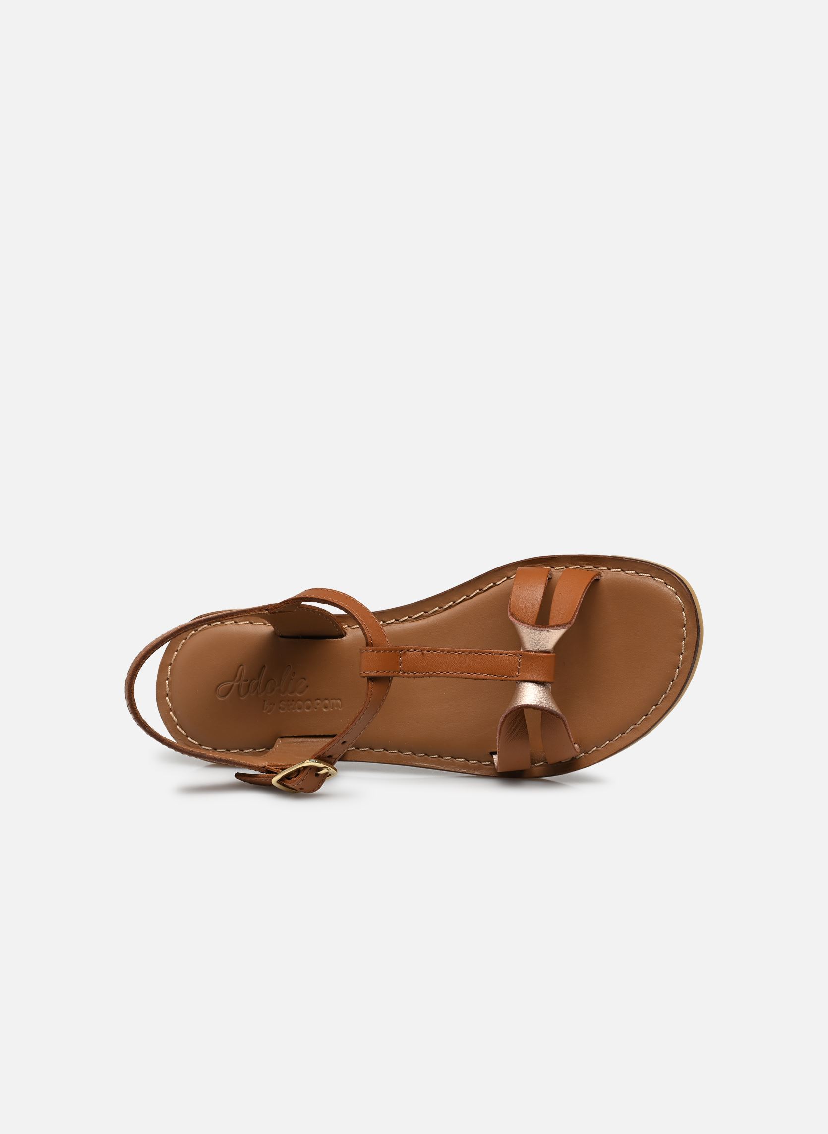 Sandalen Lazar Bow mädchen braun Adolie Sandalen Lazar Bow mädchen braun CAMEL - PLATINE