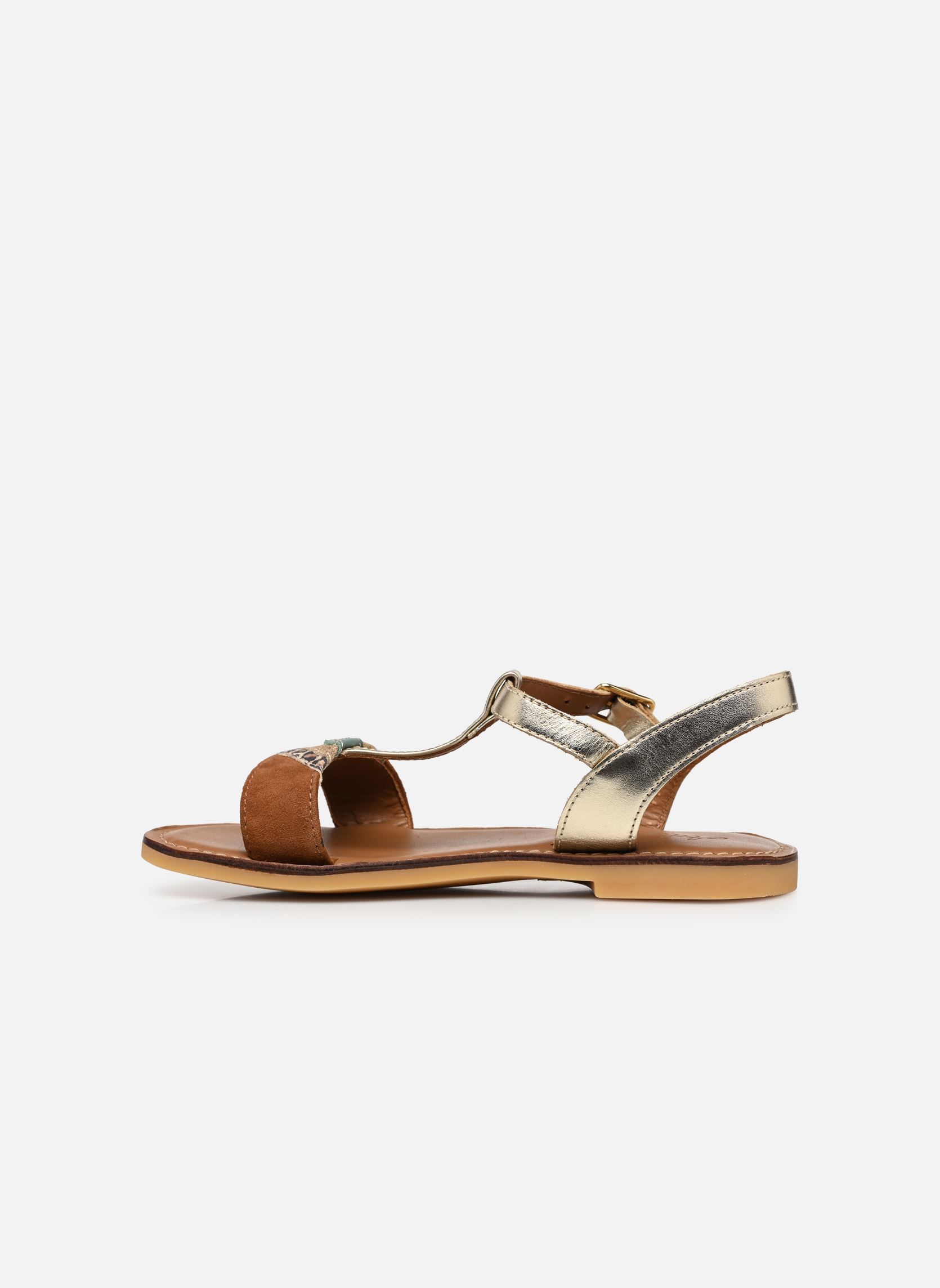 Sandalen Lazar Delta mädchen gold und bronze Adolie Sandalen Lazar Delta mädchen gold und bronze PLATINE - CAMEL MULTI