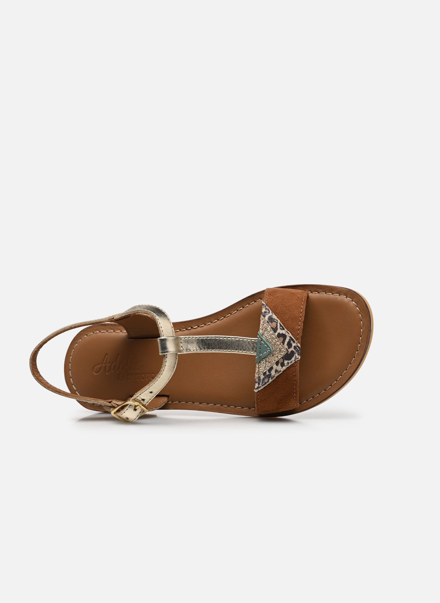 Sandalen Lazar Delta mädchen gold und bronze Adolie Sandalen Lazar Delta mädchen gold und bronze PLATINE - CAMEL MULTI