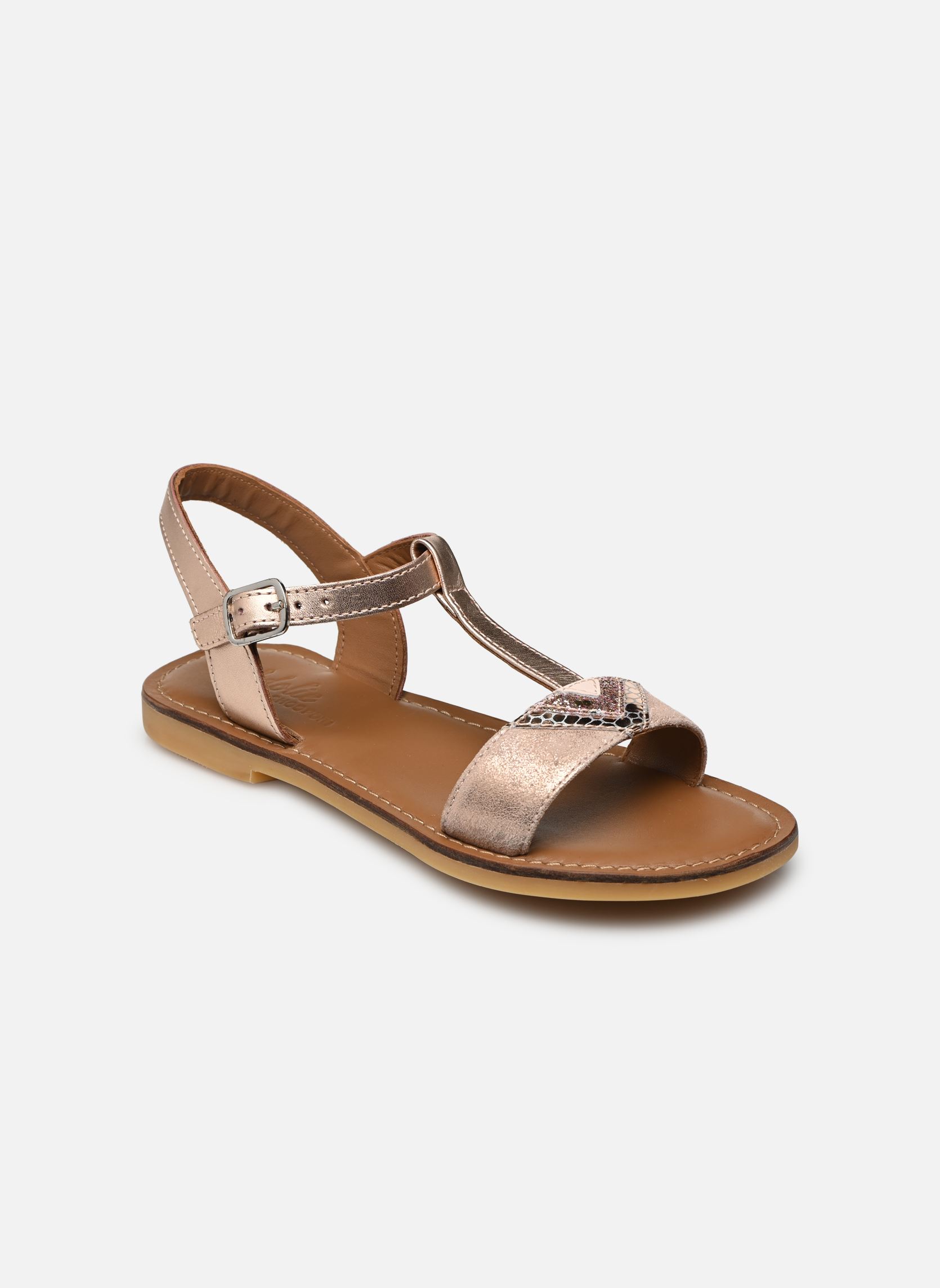 Sandales Lazar Delta fille or et bronze Adolie Sandales Lazar Delta fille or et bronze COPPER - NUDE