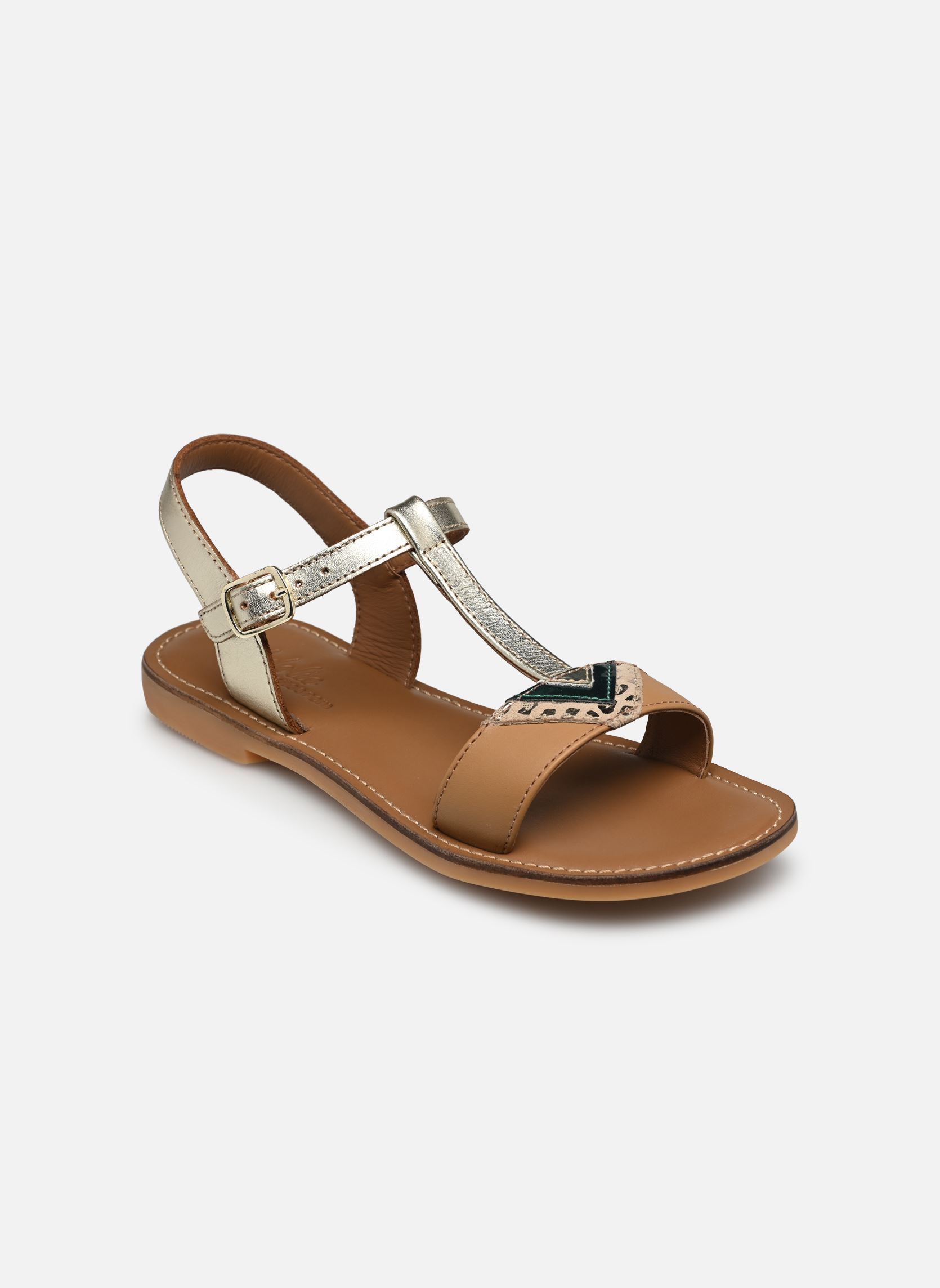 Sandalen Lazar Delta meisjes goud en brons Adolie Sandalen Lazar Delta meisjes goud en brons LIGHT CAMEL