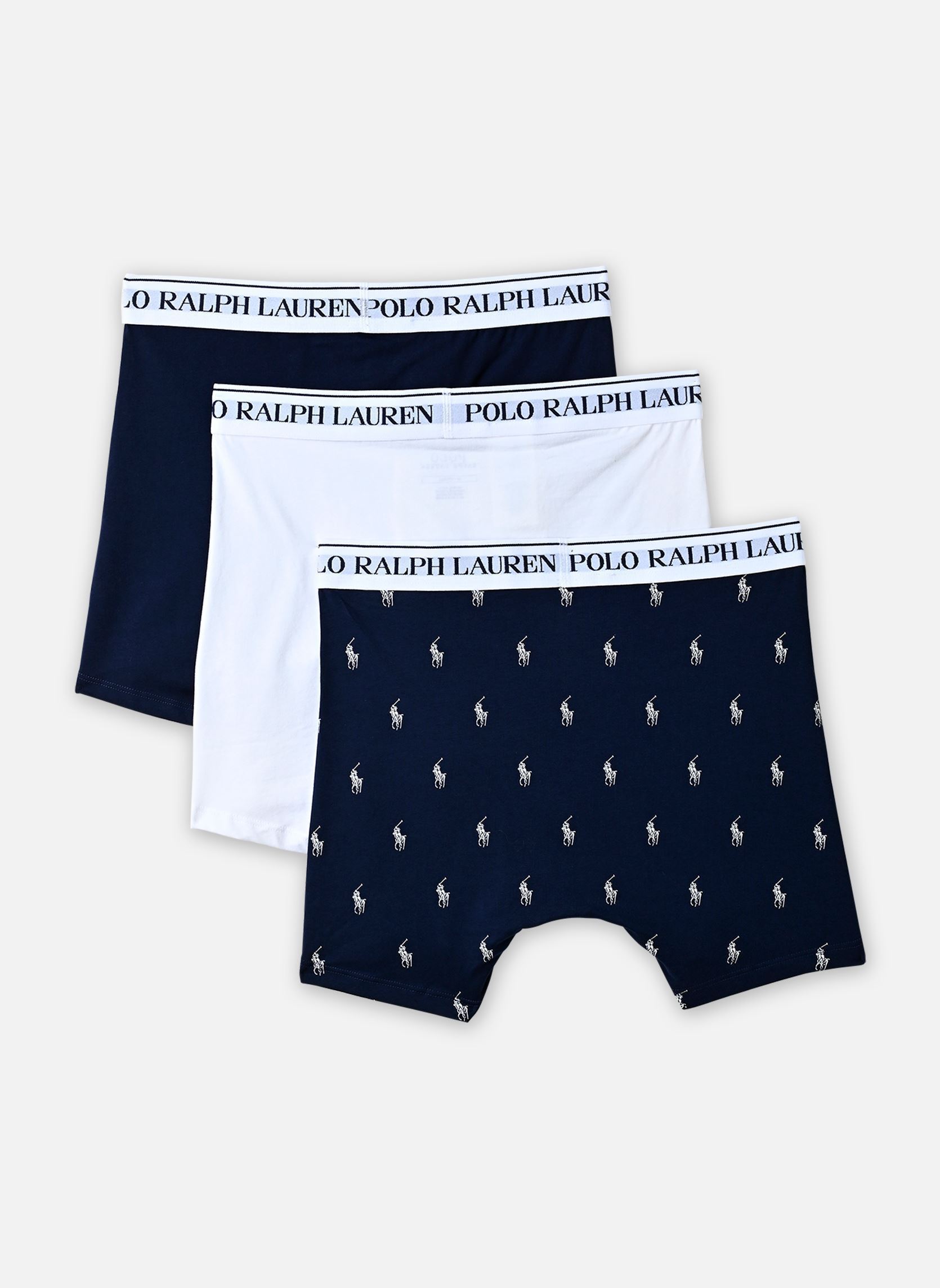 Boxers Boxer Brief-3 Pack-Boxer Brief homme multicolore Polo Ralph Lauren Boxers Boxer Brief-3 Pack-Boxer Brief homme multicolore 3PK CRS NVY/WHITE/CRS NVY AOPP