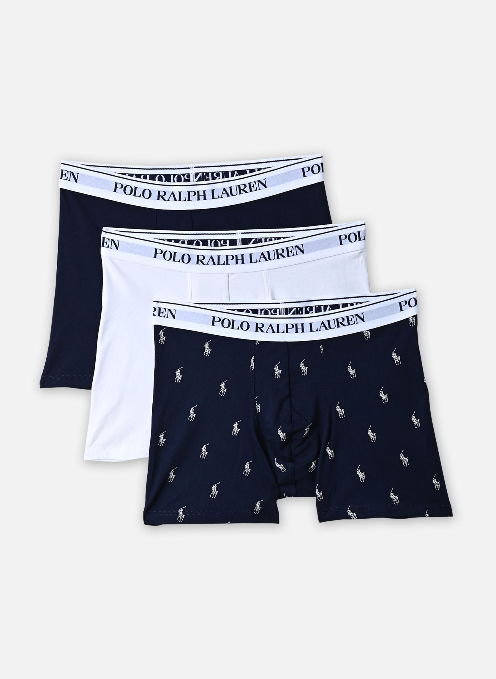 Boxers Boxer Brief-3 Pack-Boxer Brief homme multicolore Polo Ralph Lauren Boxers Boxer Brief-3 Pack-Boxer Brief homme multicolore 3PK CRS NVY/WHITE/CRS NVY AOPP