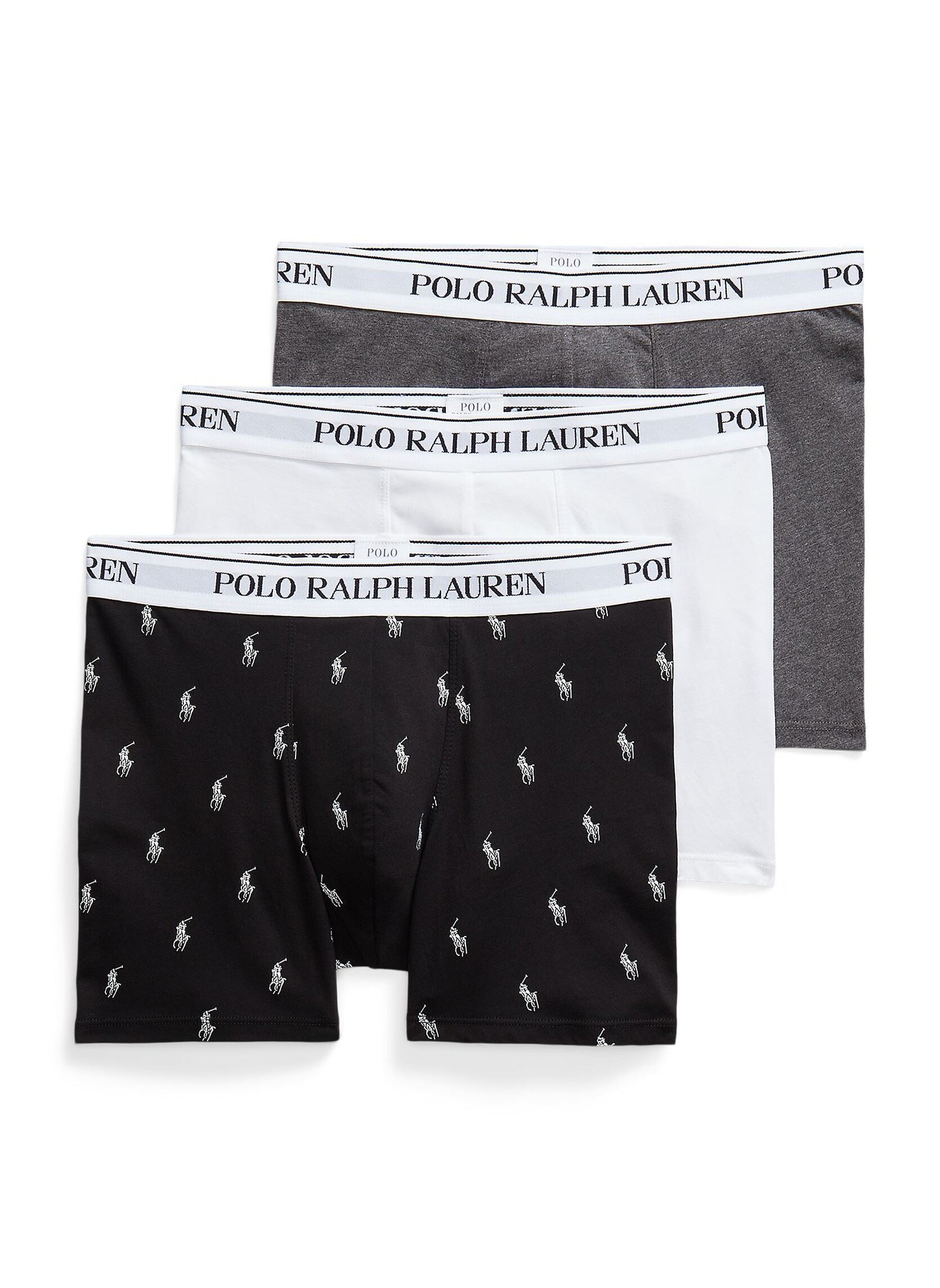 Boxers Boxer Brief-3 Pack-Boxer Brief homme noir Polo Ralph Lauren Boxers Boxer Brief-3 Pack-Boxer Brief homme noir 3PK BLACK AOPP/BRCLY HTR/WHITE