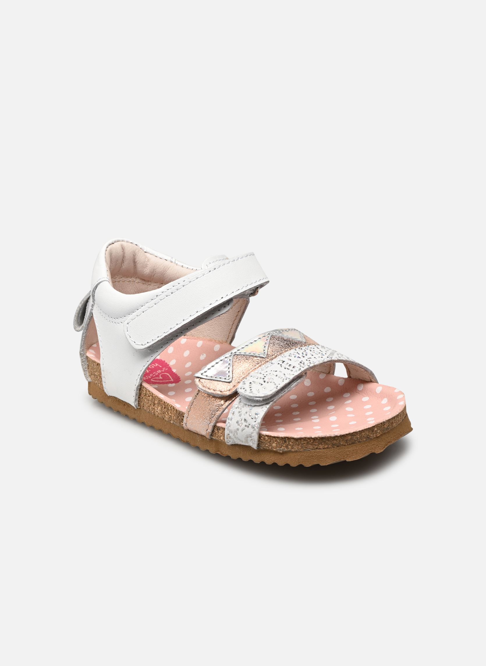 Sandales BI21S080 BI21S080-D fille blanc Shoesme Sandales BI21S080 BI21S080-D fille blanc ARGENT COPPER BLANC