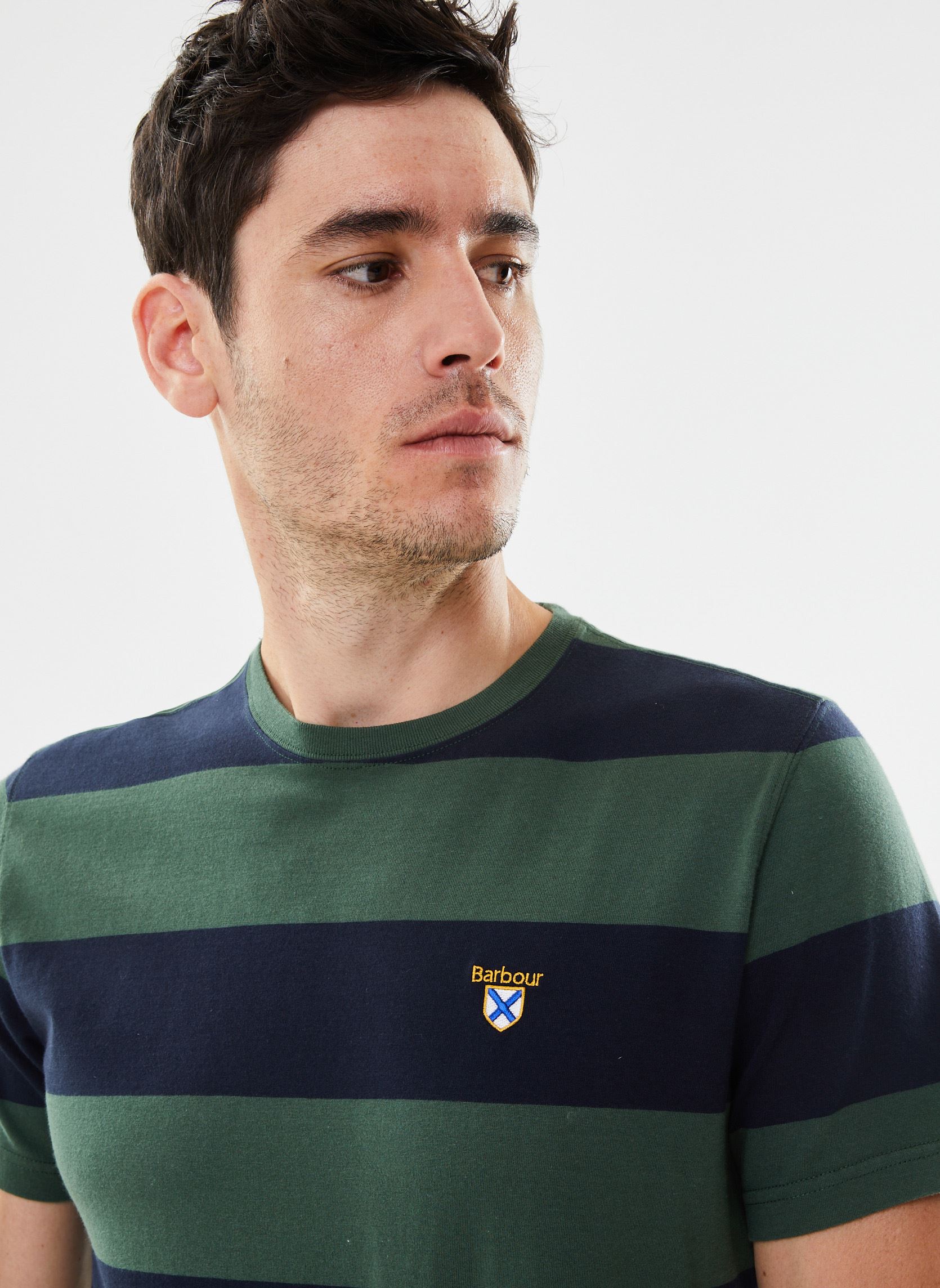 Tee-shirts Cornell Stripe T-Shirt homme vert Barbour Tee-shirts Cornell Stripe T-Shirt homme vert SYCAMORE