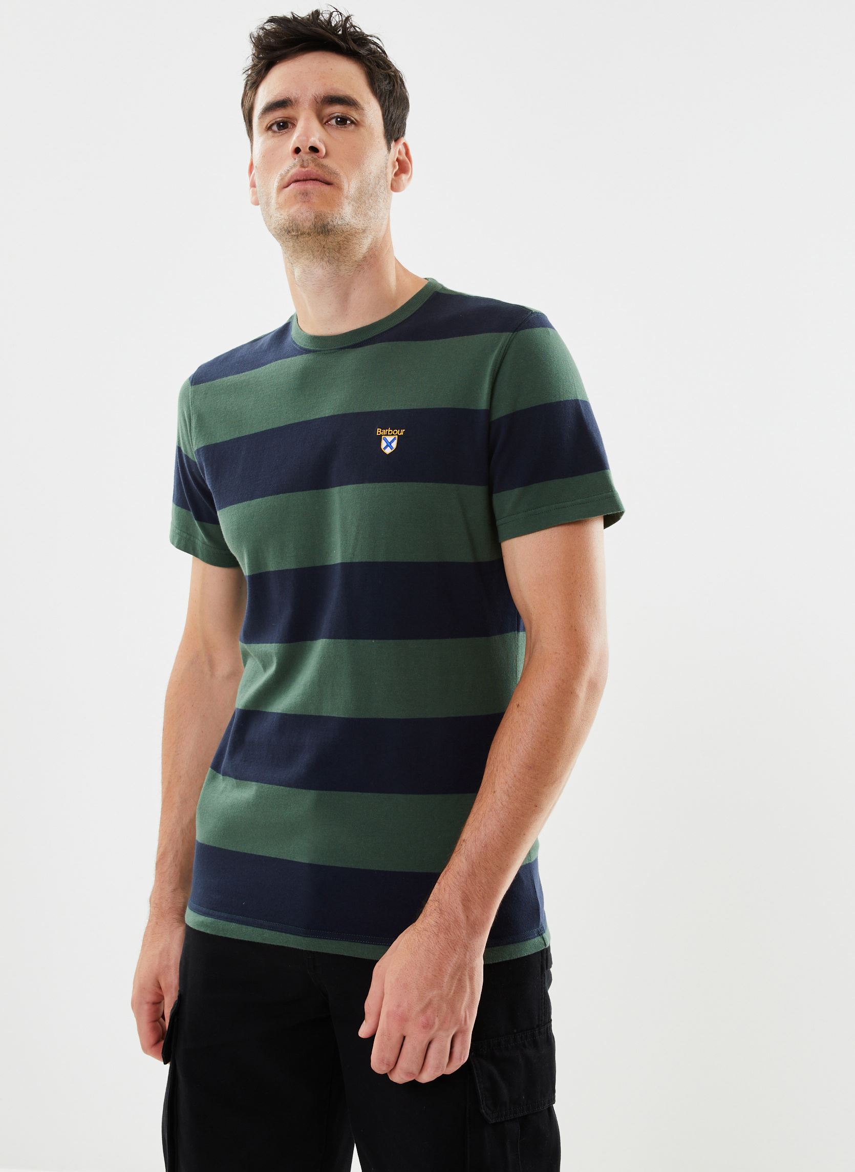 Tee-shirts Cornell Stripe T-Shirt homme vert Barbour Tee-shirts Cornell Stripe T-Shirt homme vert SYCAMORE