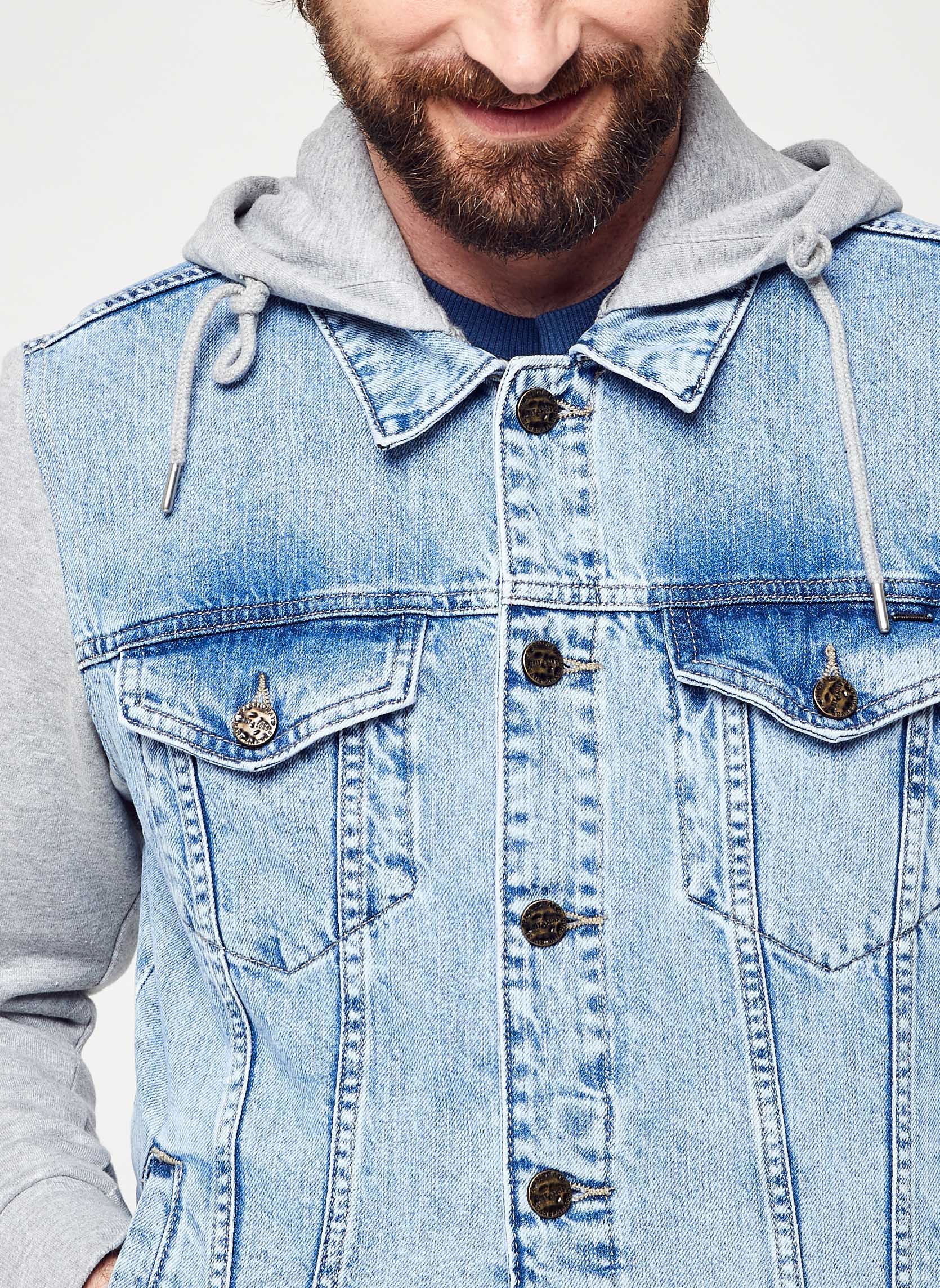 Jacken und Mäntel ONSCOIN HOOD TRUCK LIGHT BLUE PK 1479 herren blau Only & Sons Jacken und Mäntel ONSCOIN HOOD TRUCK LIGHT BLUE PK 1479 herren blau Blue Denim