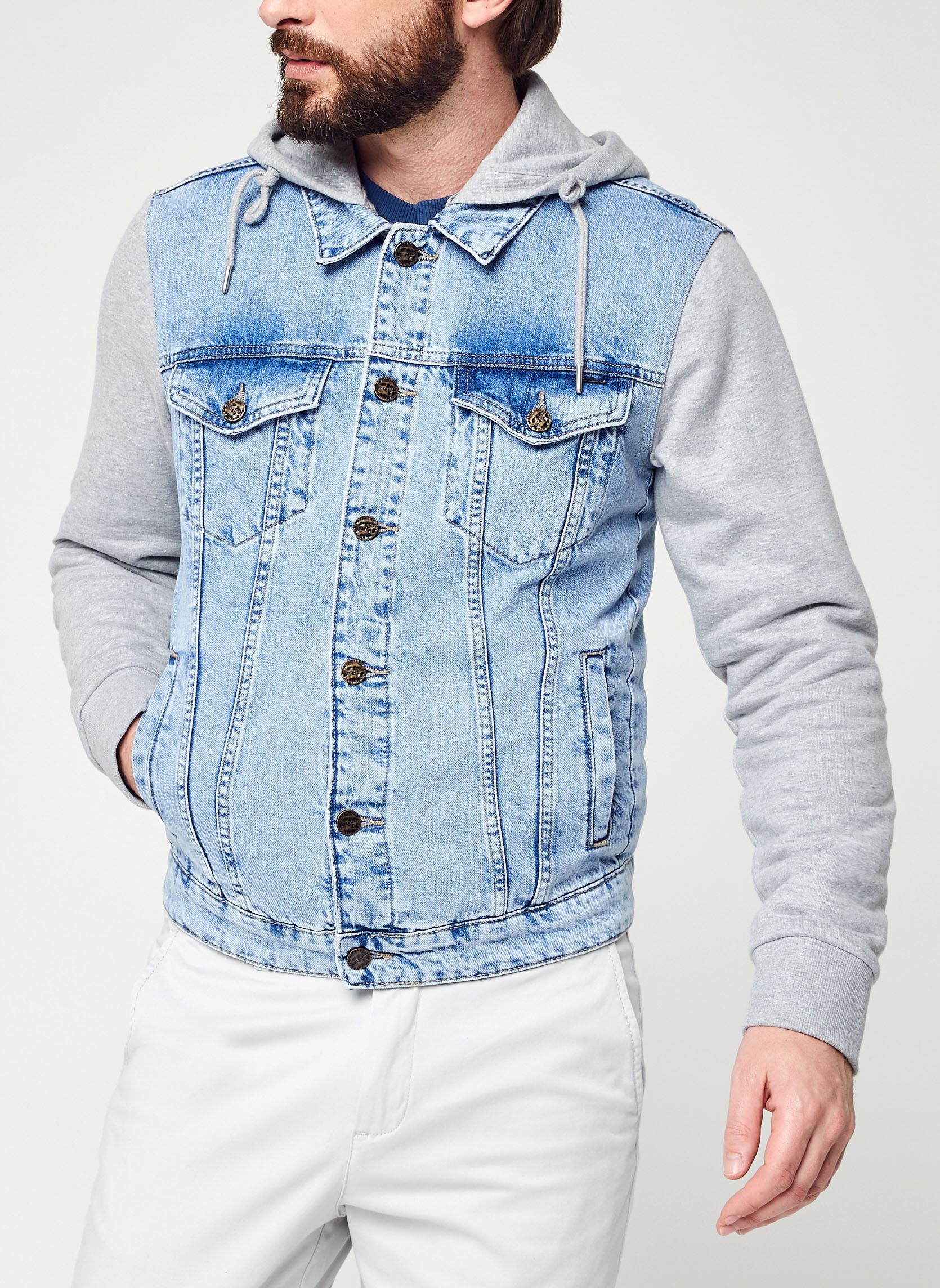 Jacken und Mäntel ONSCOIN HOOD TRUCK LIGHT BLUE PK 1479 herren blau Only & Sons Jacken und Mäntel ONSCOIN HOOD TRUCK LIGHT BLUE PK 1479 herren blau Blue Denim