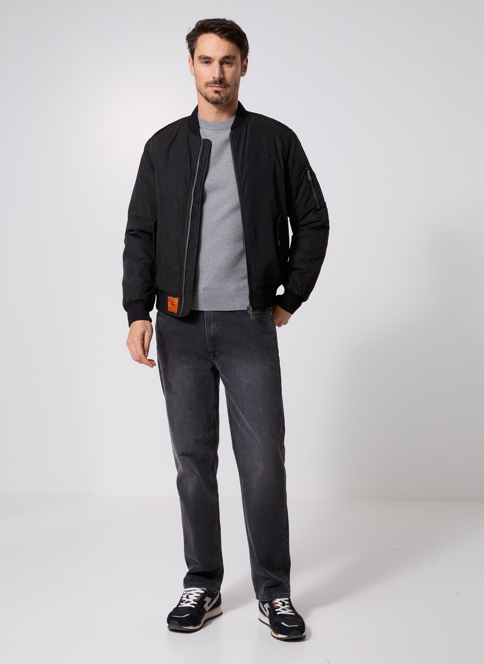 Bomberjacken Original Men herren schwarz Bombers Original Bomberjacken Original Men herren schwarz BLACK